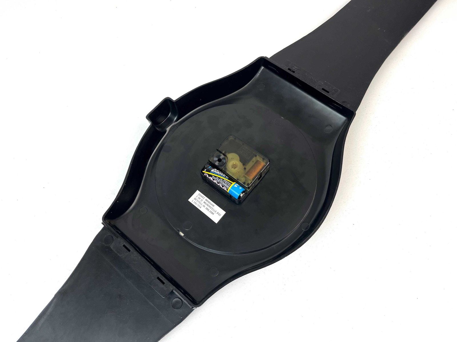 Rare Postmodern 80s Xl Memphis Age Maxi Wall Clock In Wrist Watch Shape By Meister Anker photo 474.0