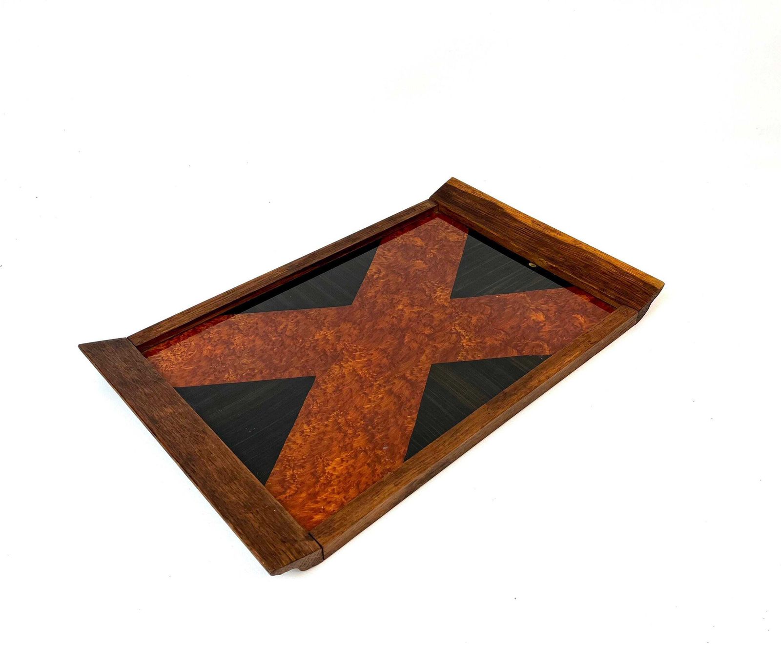 Bauhaus Suprematisme Houten Cubistisch Art Deco Cocktailserveerblad Duitsland 1930