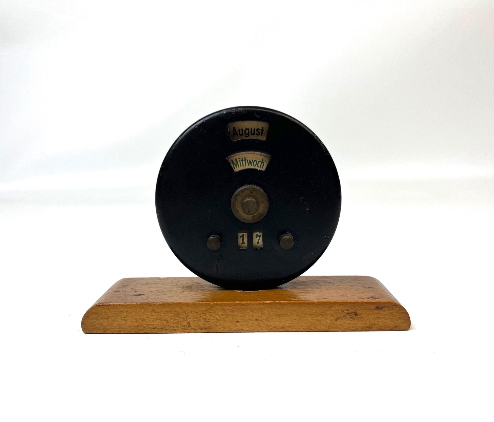 Zeldzame Machine Age antieke Bauhaus art deco eeuwigdurende bureaukalender, Duitsland 1920