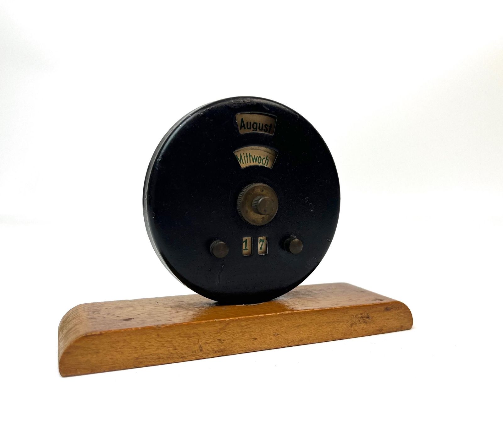 Zeldzame Machine Age antieke Bauhaus art deco eeuwigdurende bureaukalender, Duitsland 1920 photo furniture