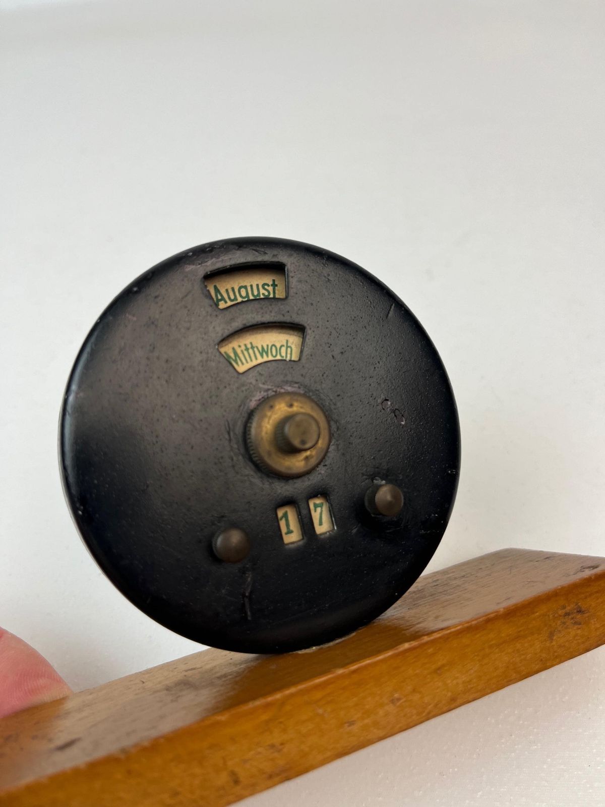 Zeldzame Machine Age antieke Bauhaus art deco eeuwigdurende bureaukalender, Duitsland 1920 photo 215.0