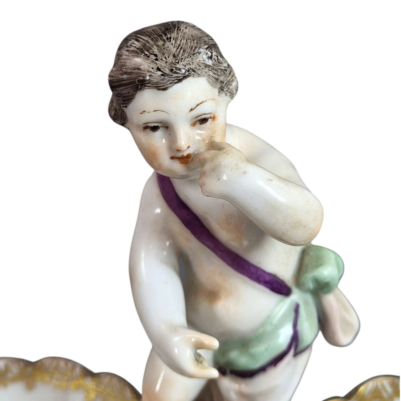 Woonaccessoires German Kpm Berlin Rococo Revival Figural Double Salt Cellar, C.1870 1890 photo