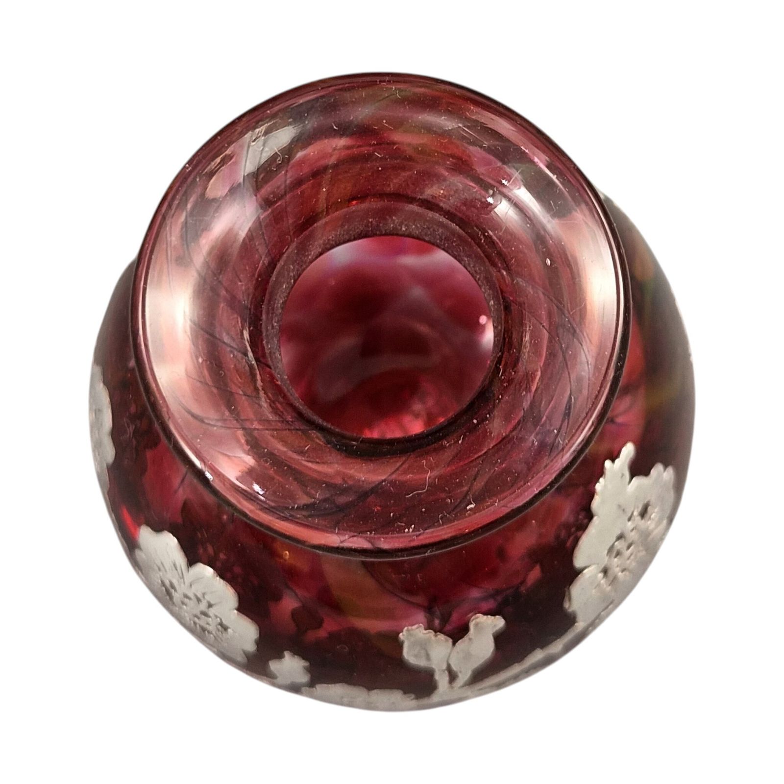 Gorham & Laugharne Robijnrood Glas en Zilver Vanity Ensemble, ca. 1900/ca. jaren 1980 photo 800.0