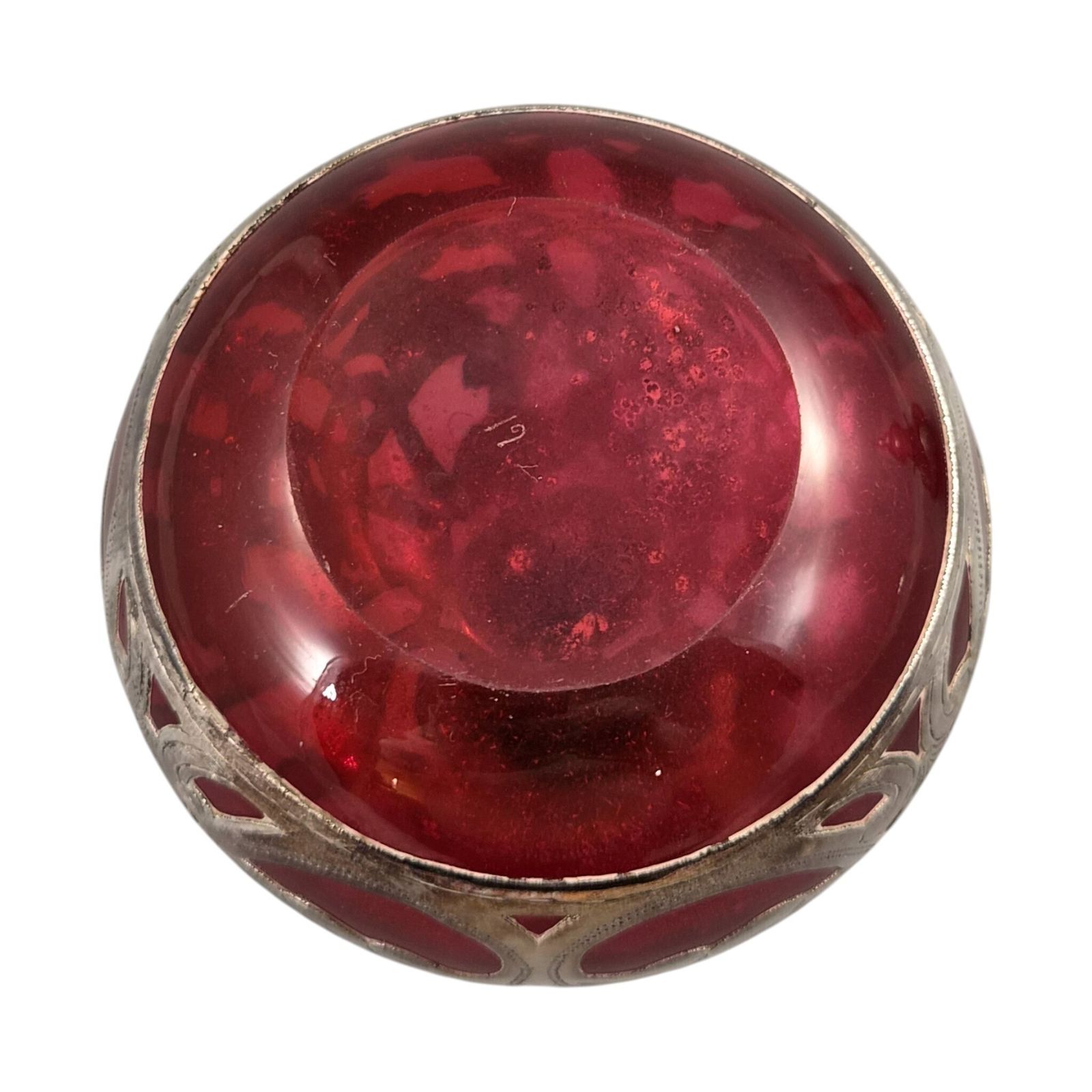 photo buy Gorham & Laugharne Robijnrood Glas en Zilver Vanity Ensemble, ca. 1900/ca. jaren 1980