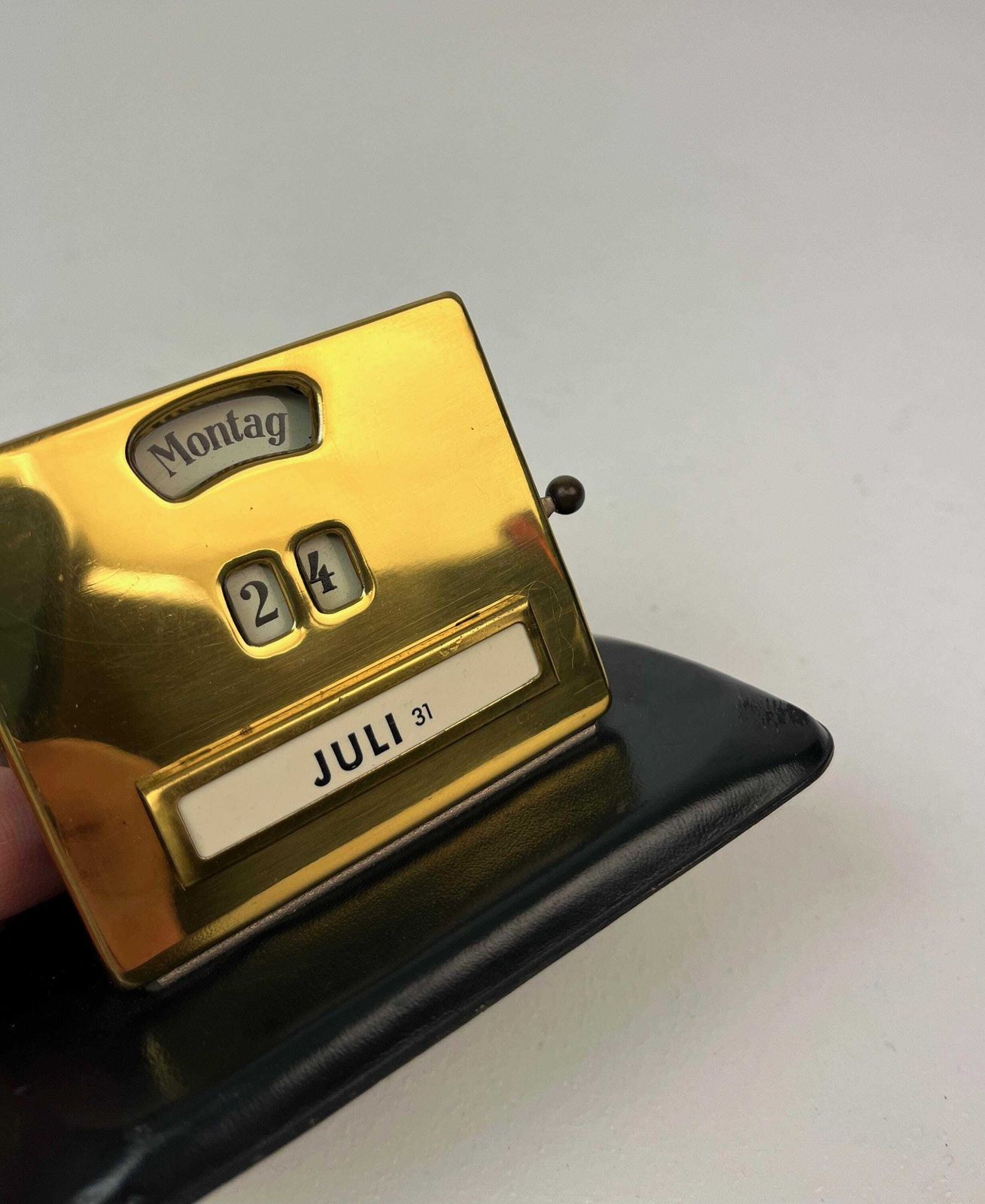 Rare Bauhaus Art Deco Golden Enduring Perpetual Desk Calendar By Jacob Maul photo 376.0
