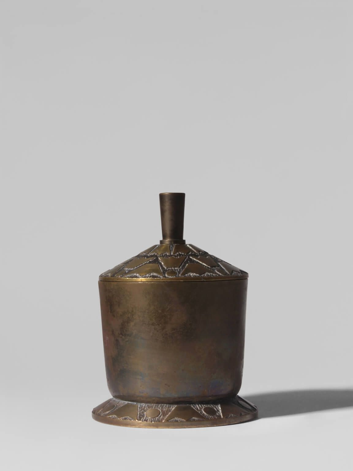 Deens art deco bronzen pot met deksel van Nordisk Malm, jaren 1930