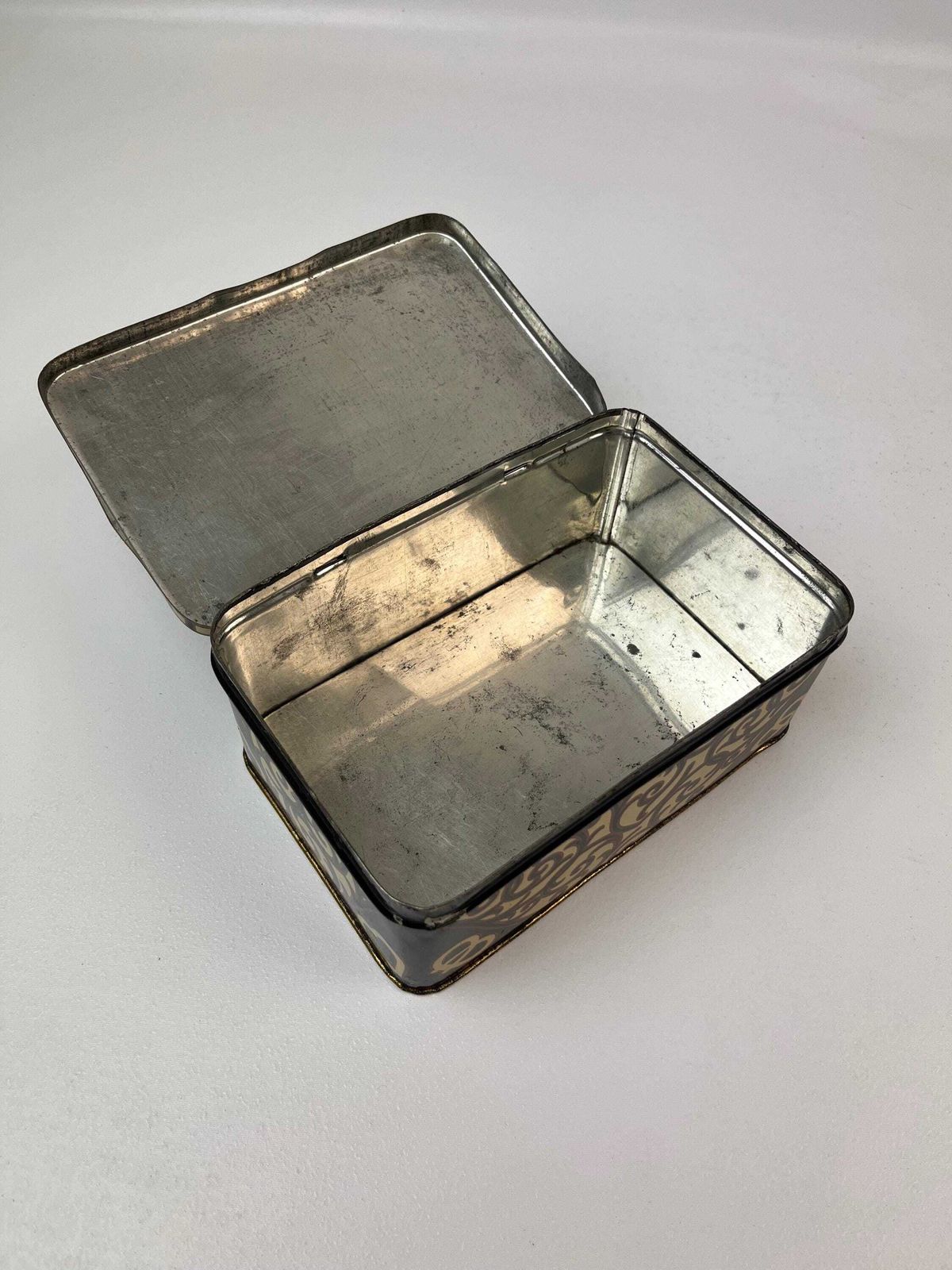 Very Rare Breathtaking Antique Art Deco Santa Claus Christmas Tin Box Germany 1930 photo buy