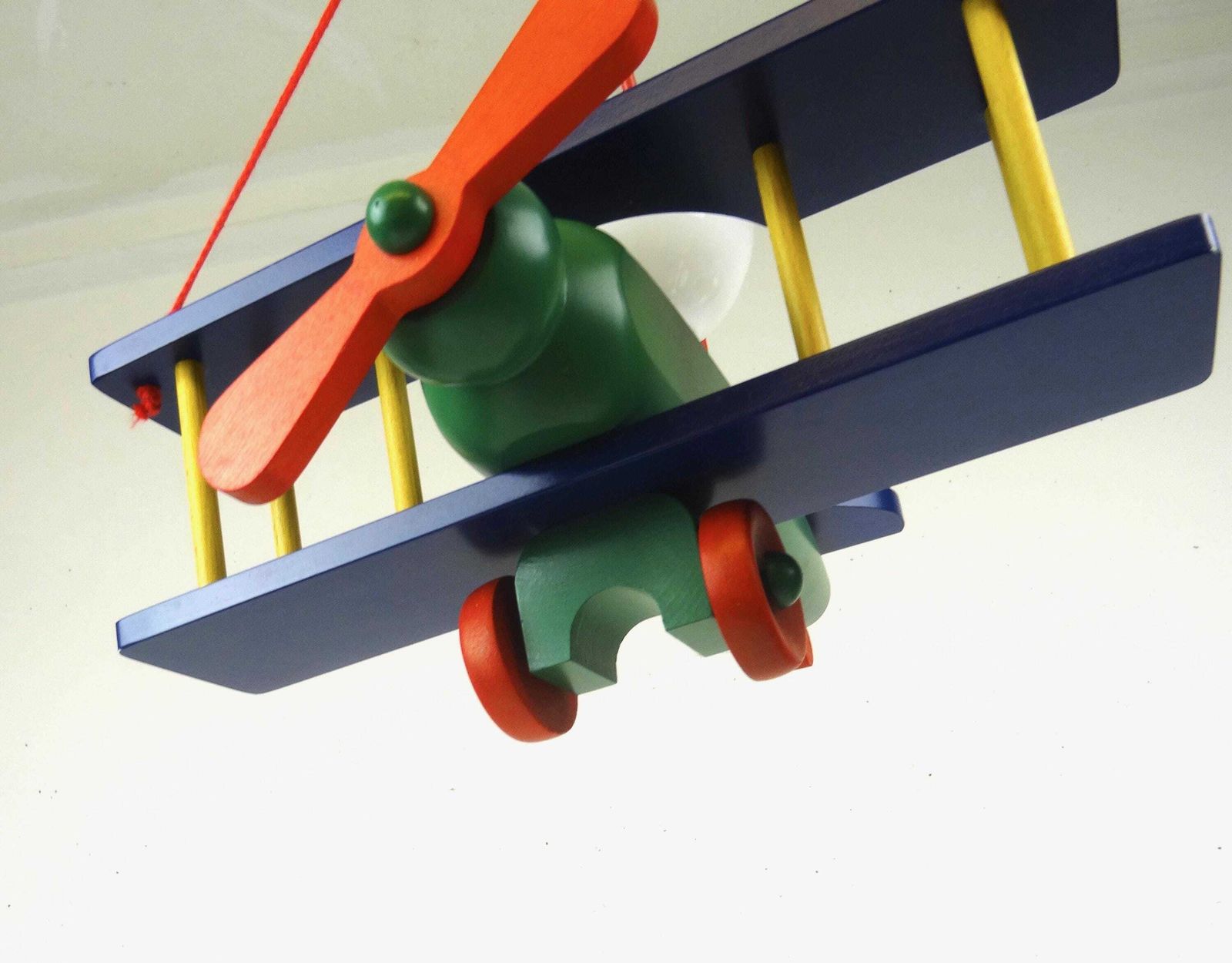 Plafonnier vintage en forme d'avion, style Memphis Pop Art, années 1980, chambre d'enfant photo vinterior