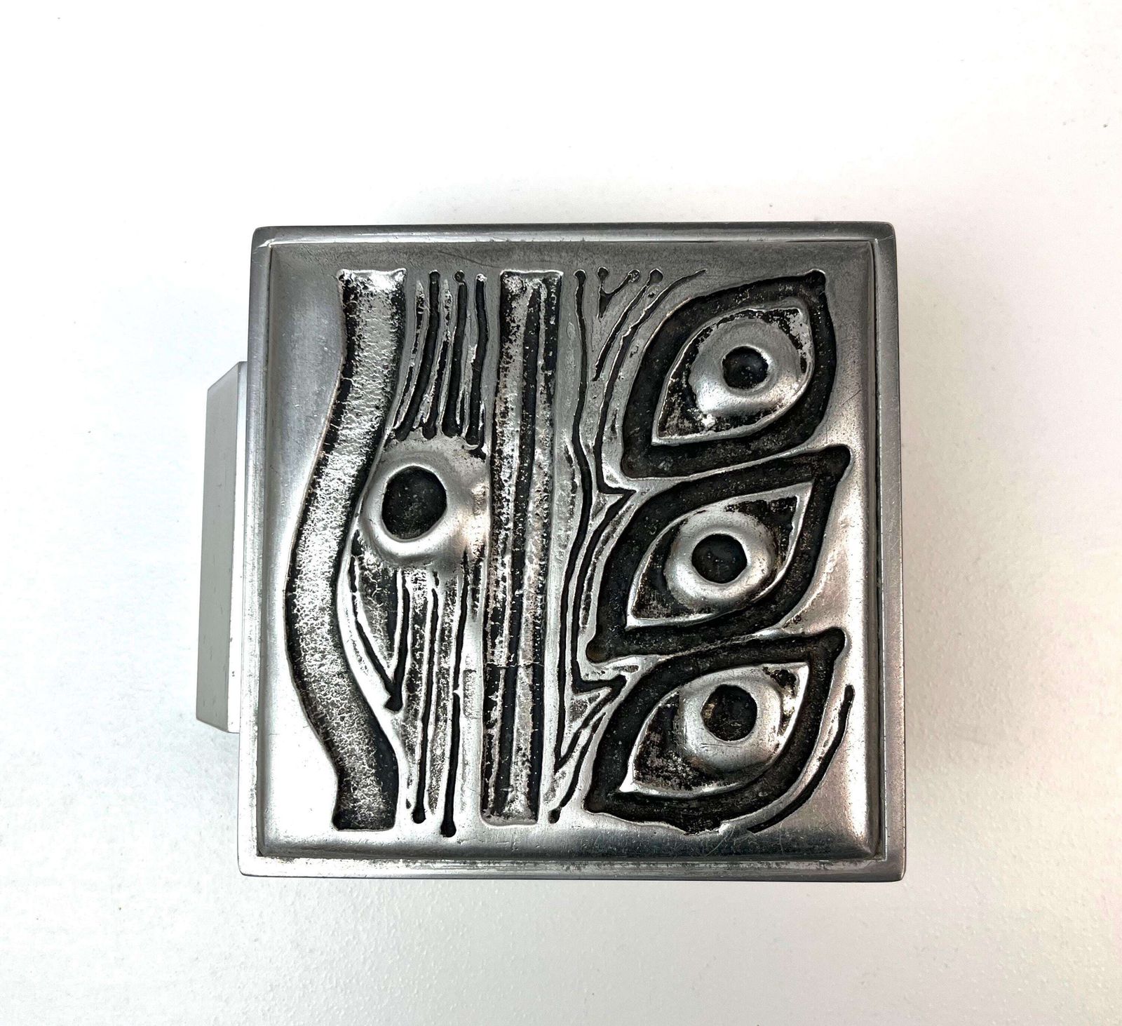 Zeldzame mid-century massief metalen abstract brutalistisch deurhandvat, gegoten, 1960 photo for sale