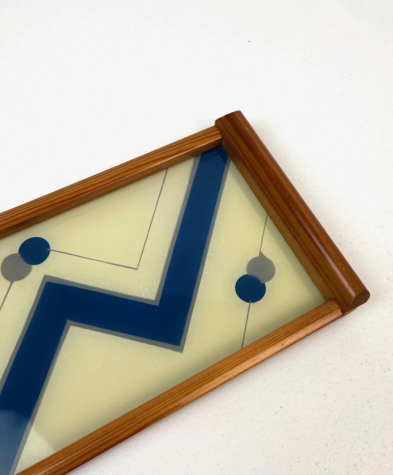Plateau de service cocktail Bauhaus Suprématisme Streamline Cubiste Art déco, rare et de petite taille photo Décoration