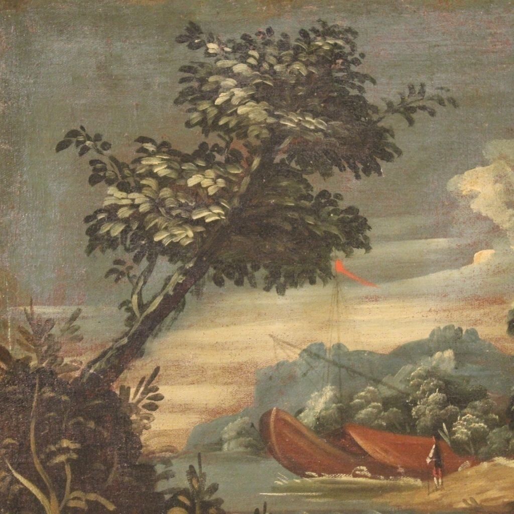 Italian Painting Seascape From The 18th Century photo furniture