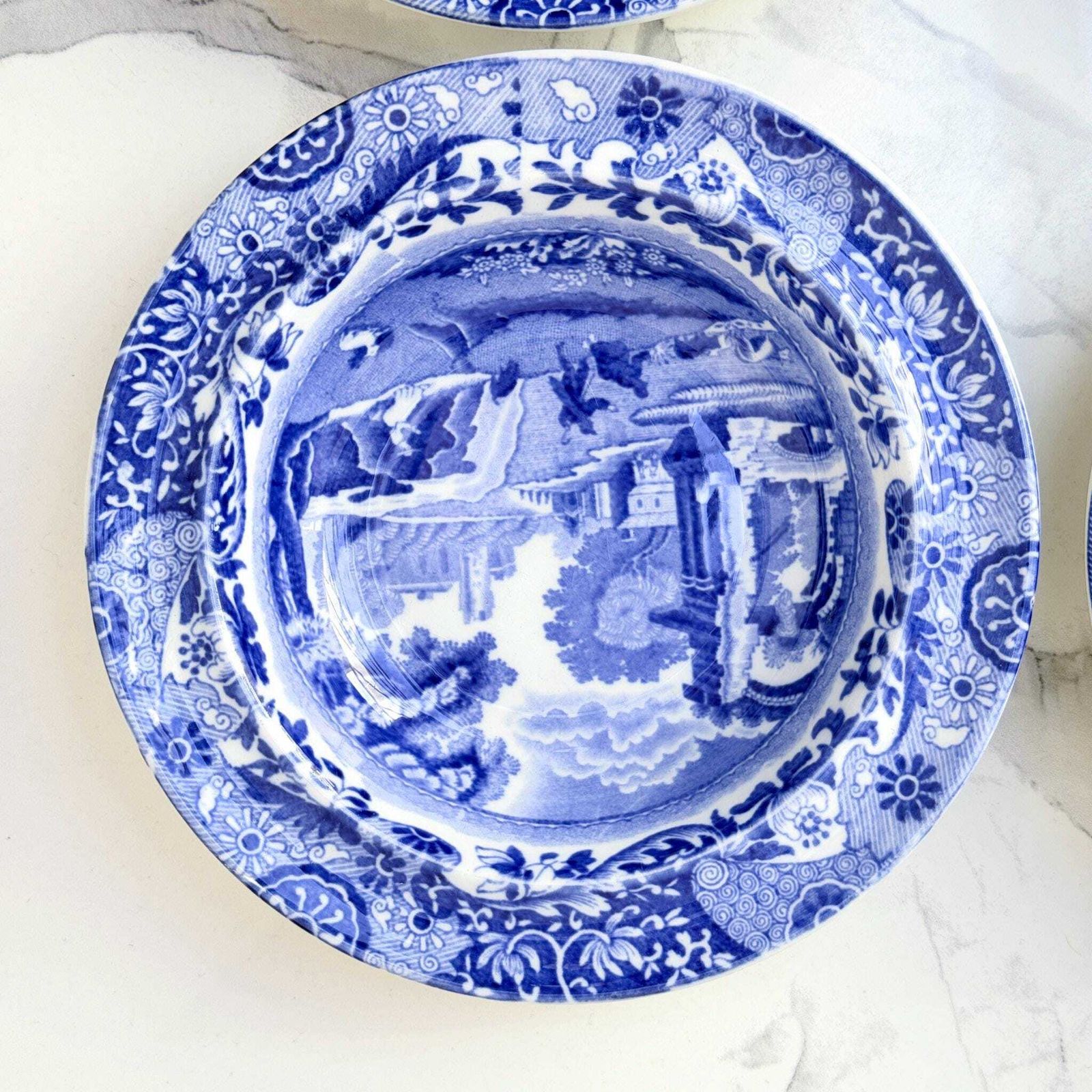 Copeland Spode Blue Italian Dessert Bowls Set Of 4 1927 photo furniture