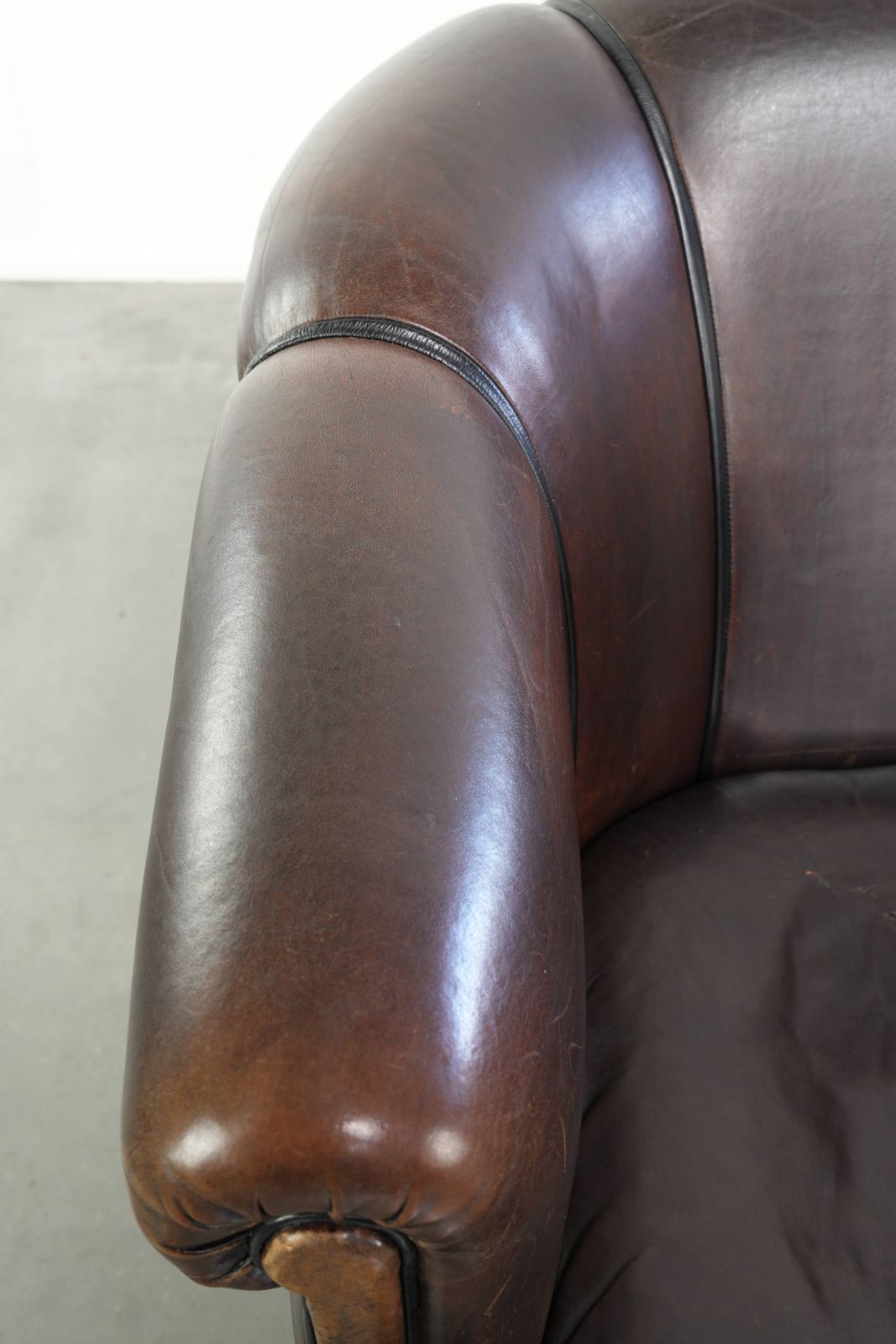 Beautiful Set Consisting Of A Sheepskin Sofa Together With Its Matching Club Armchair With A Luxurious Appearance photo buy