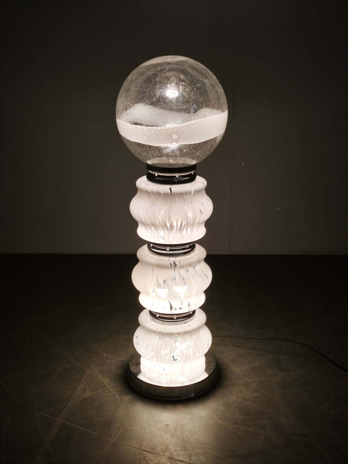 Verlichting Carlo Nason voor Mazzega, Murano glazen Space Age vloerlamp, Italië, jaren 1970 photo