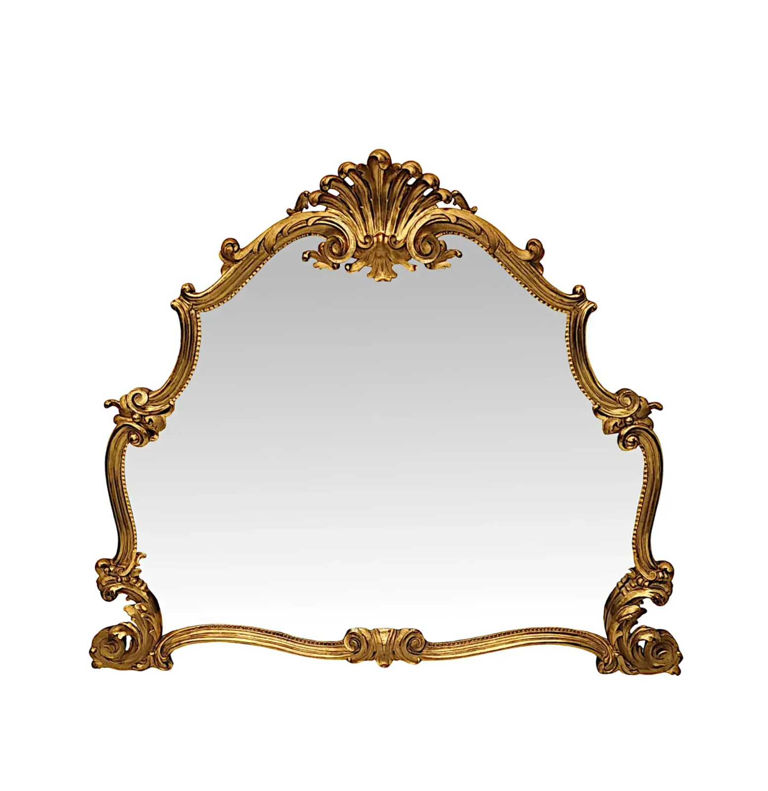 A Very Rare Pair Of 19th Century Italian Giltwood Overmantel Or Pier Mirrors photo furniture