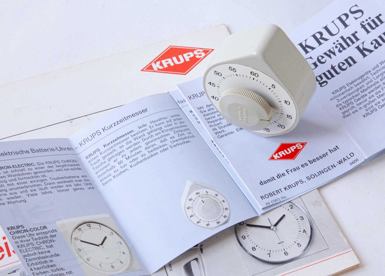 Keukenwekker KRUPS jaren 1960 Space Age Panton Pop Duitsland Plastic Atomic Short Egg jaren 1970 Alarm