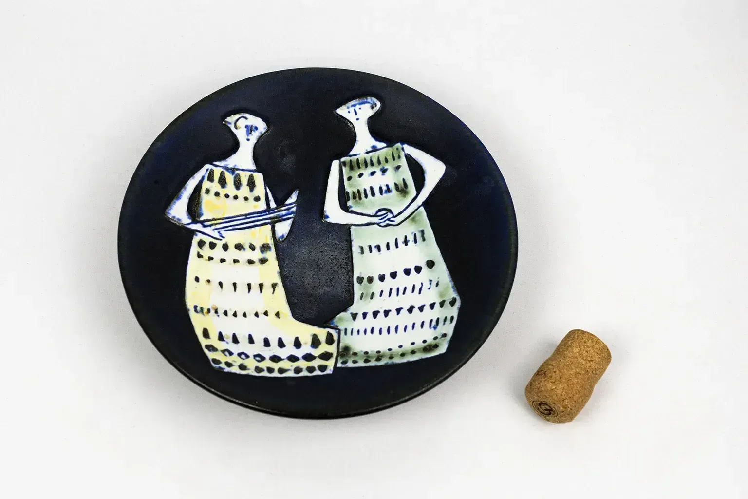 Lisa Larson – Glazed Ceramic Plate “Variety” For Gustavsberg, Sweden, Circa 1956 photo vinterior