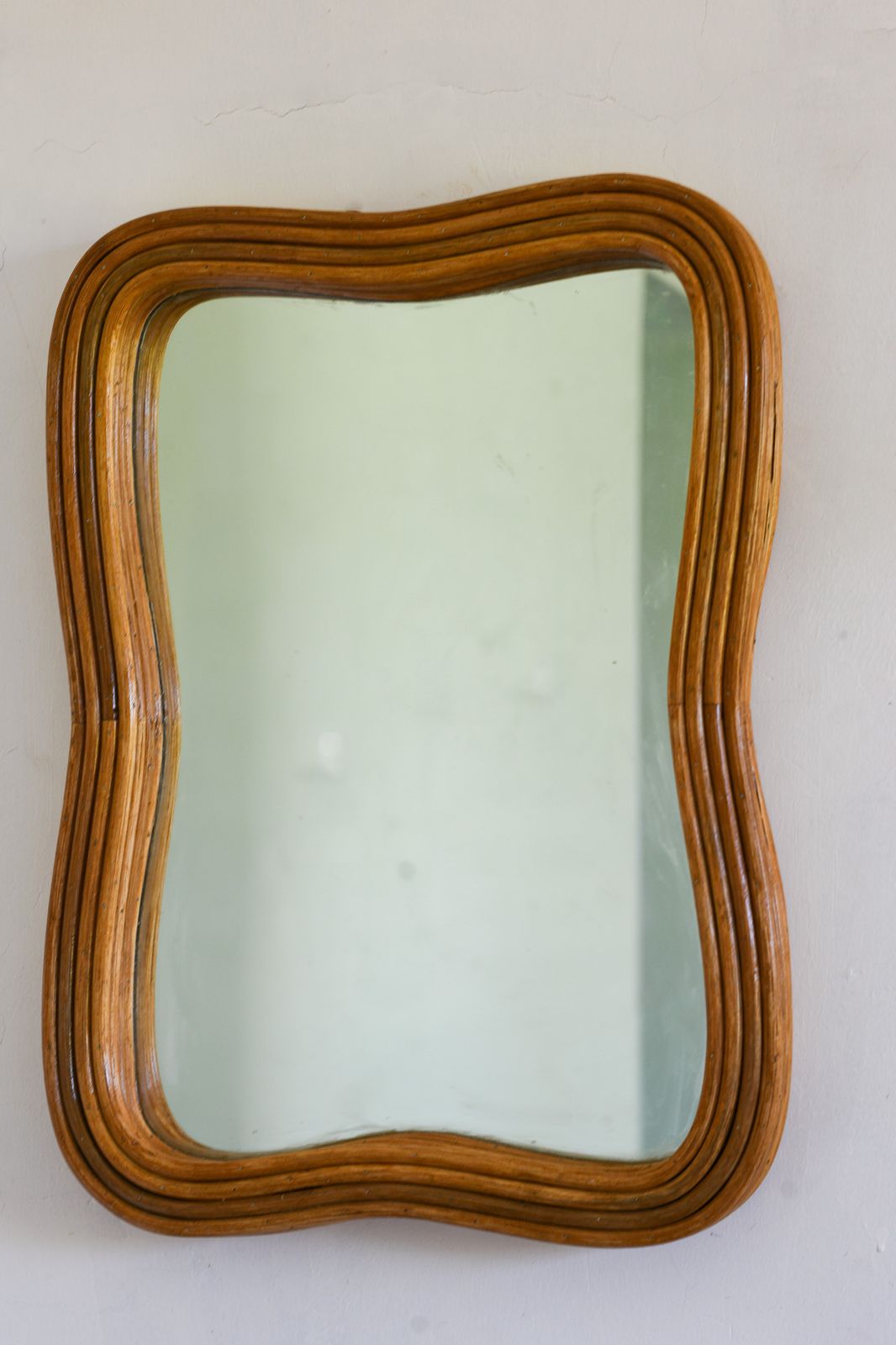 Wandspiegel van rietwerk, jaren 2000 photo furniture