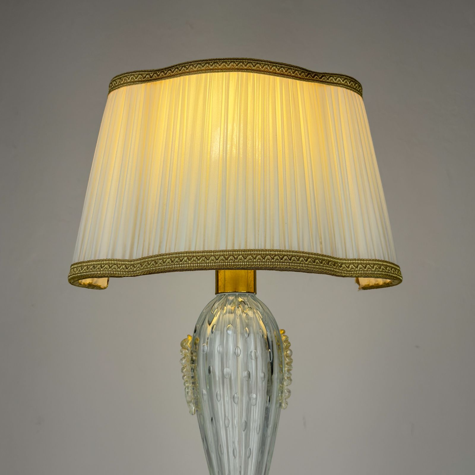 Original Murano Glass Table Lamp By Barovier And Toso, Italy 1980s photo 1450.0