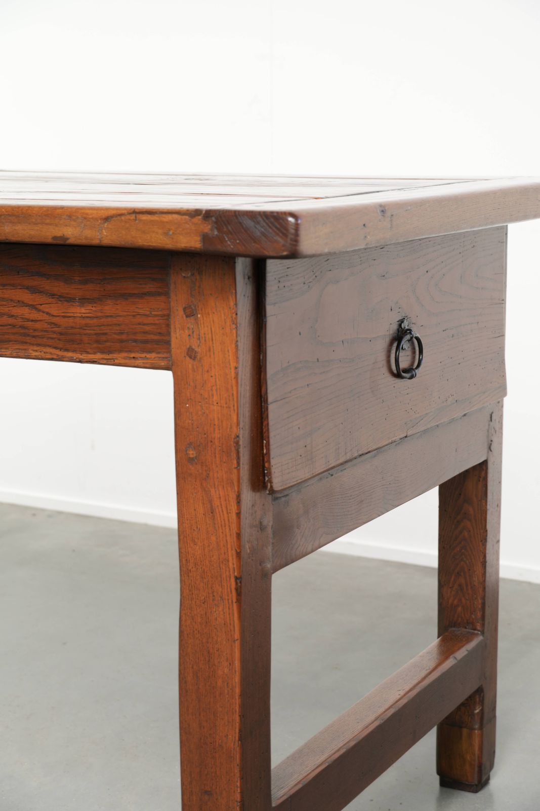 2220.0 Beautiful Antique French Farmers Oak Dining Table For 4 To 6 People From The 18th Century photo