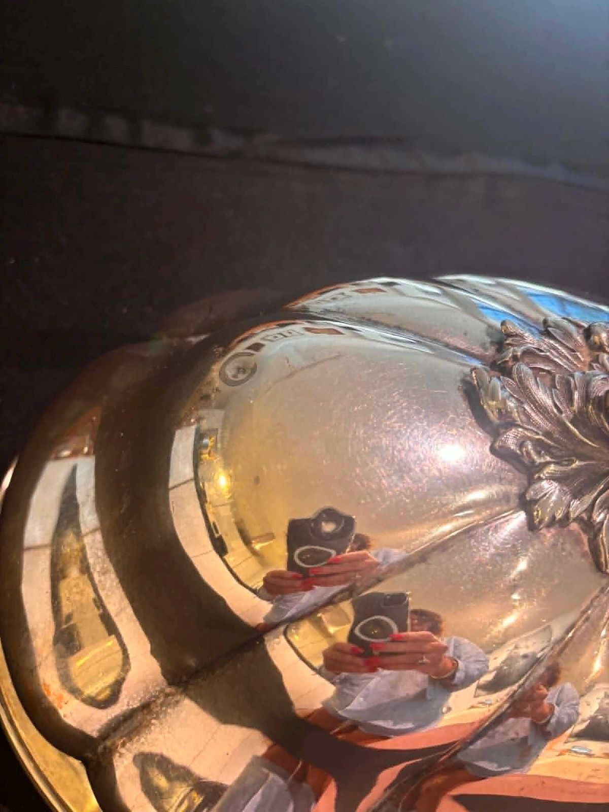 Antique Victorian Silver Plate Meat Dome Cloche, C.1880 English Serving Cover, Heraldic Crest, Heavy Quality Tableware photo vinterior