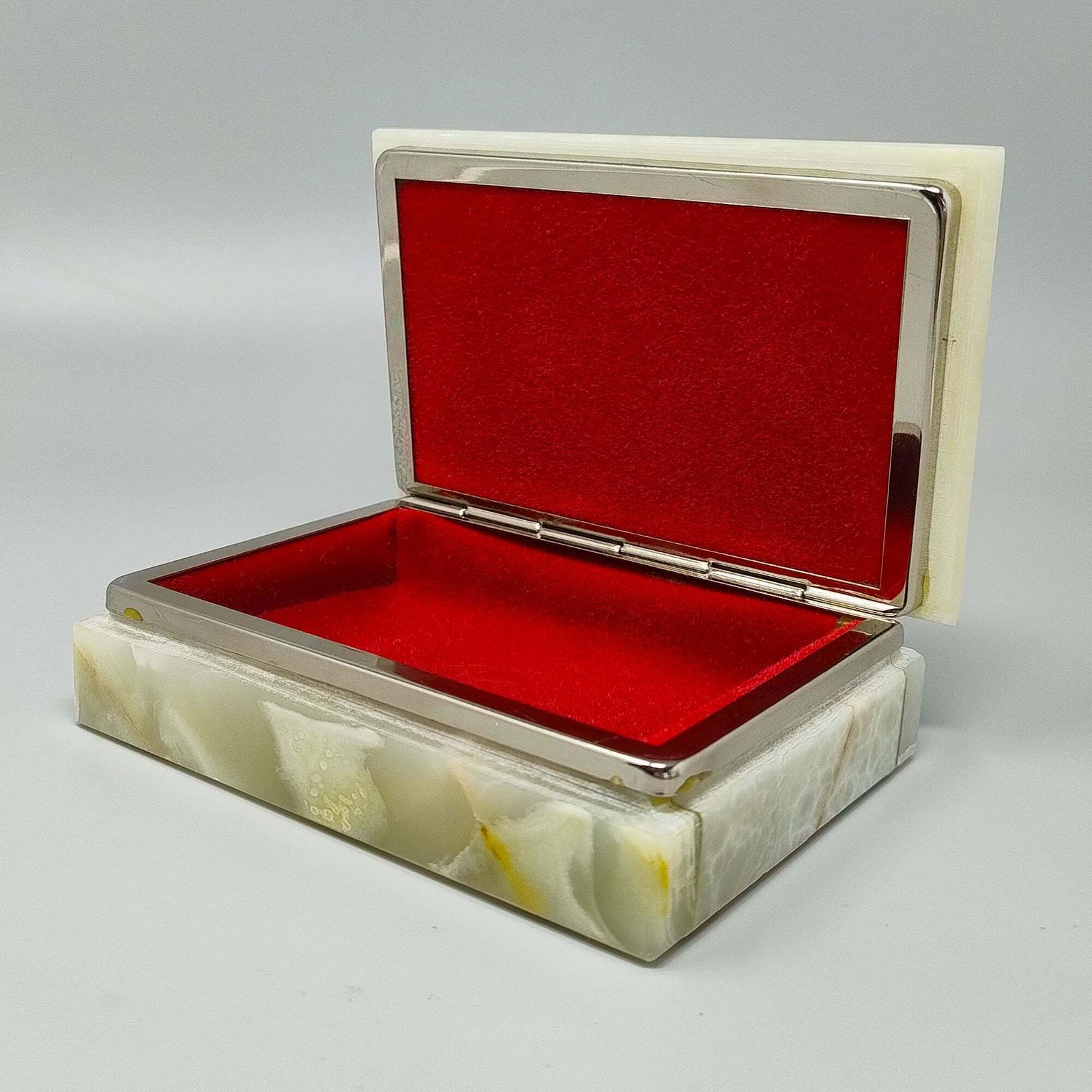Ca. jaren 1960, bijzondere doos in onyx. Made In Italy photo vintage
