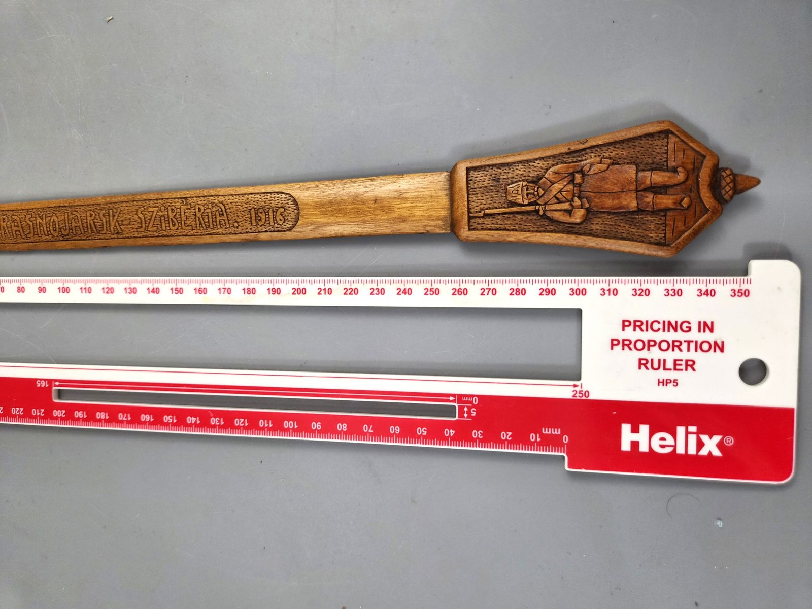 Woonaccessoires Wwi Hongaarse Pow Loopgraafkunst Gesneden Houten Briefopener, Krasnojarsk Siberië 1916 photo