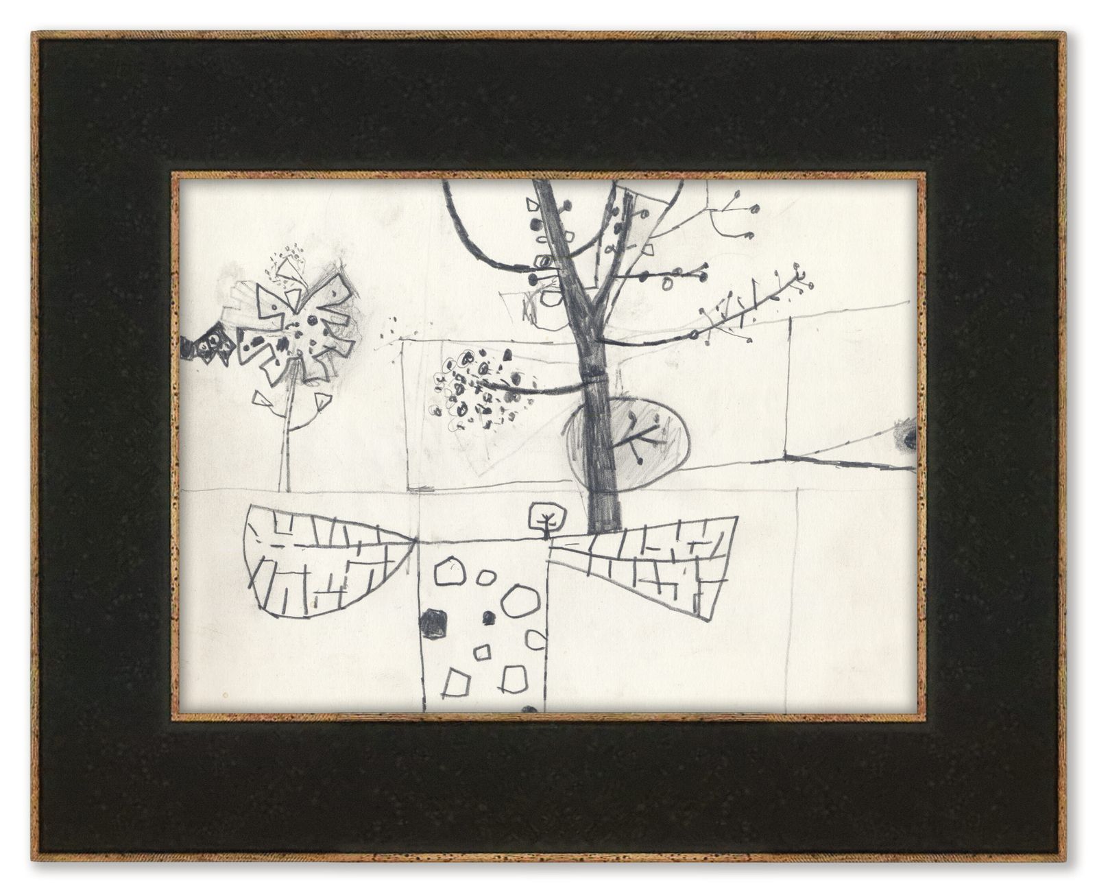 Ingelijste potloodstudie, Henry Cliffe, 1977