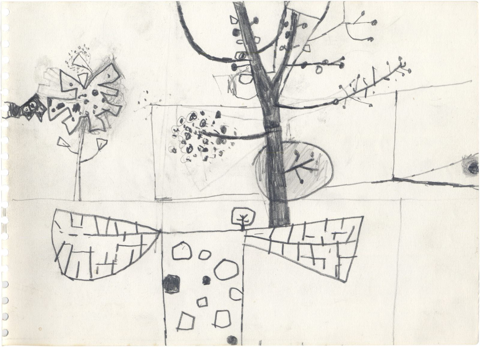 Ingelijste potloodstudie, Henry Cliffe, 1977 photo furniture