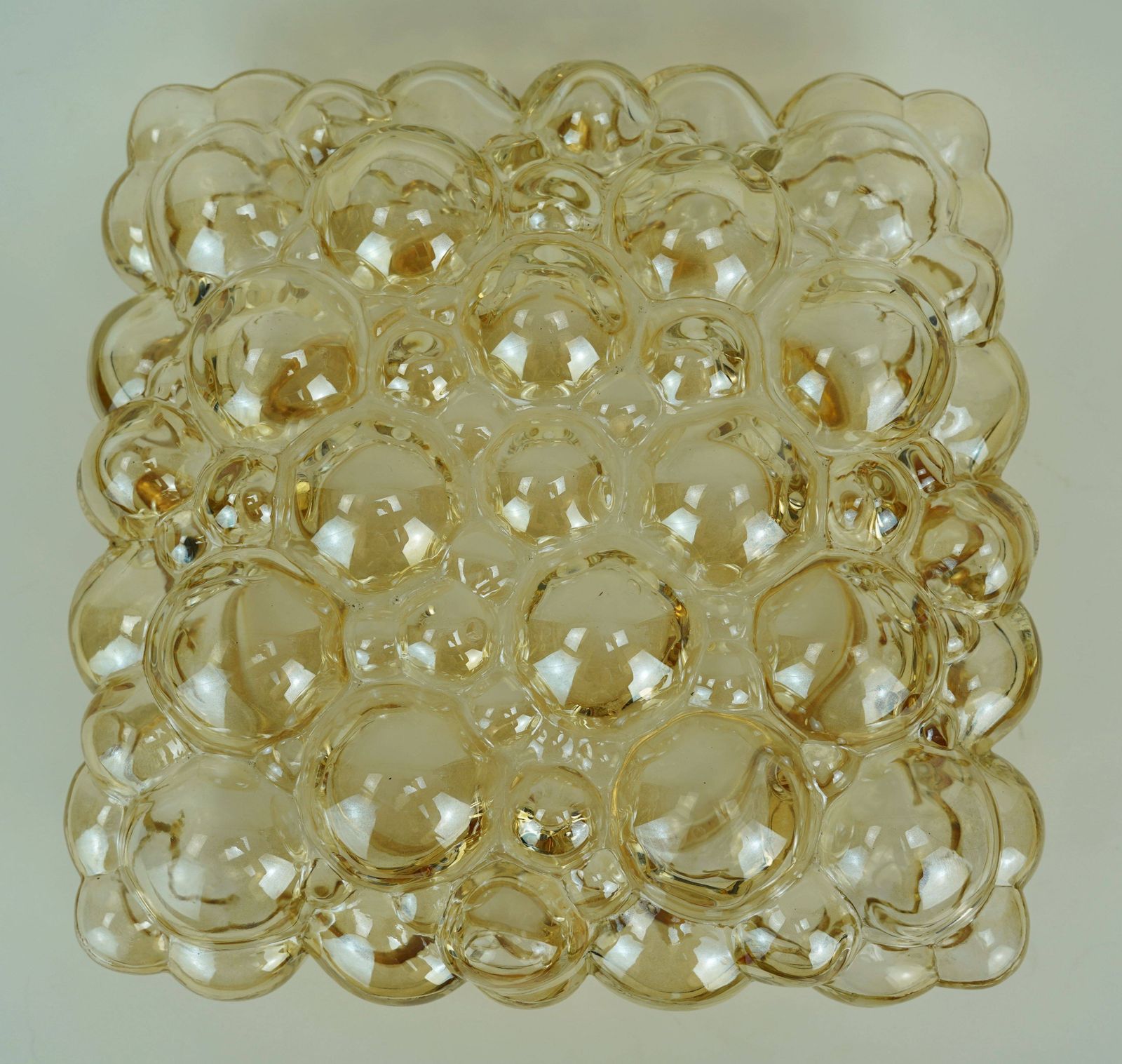 photo buy Grote Amber Bubbel Glazen Plafondlamp Ca. Jaren 1960 1970 in Mid-Century Modern Stijl