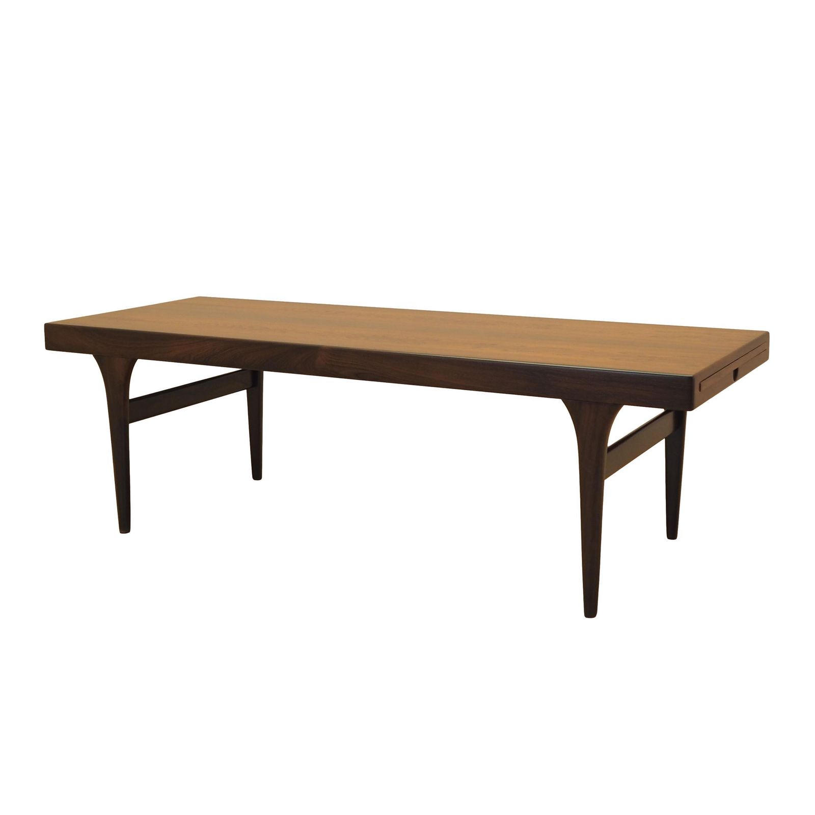 Table basse vintage à plateau extensible par CFC Silkeborg, design danois, années 1960