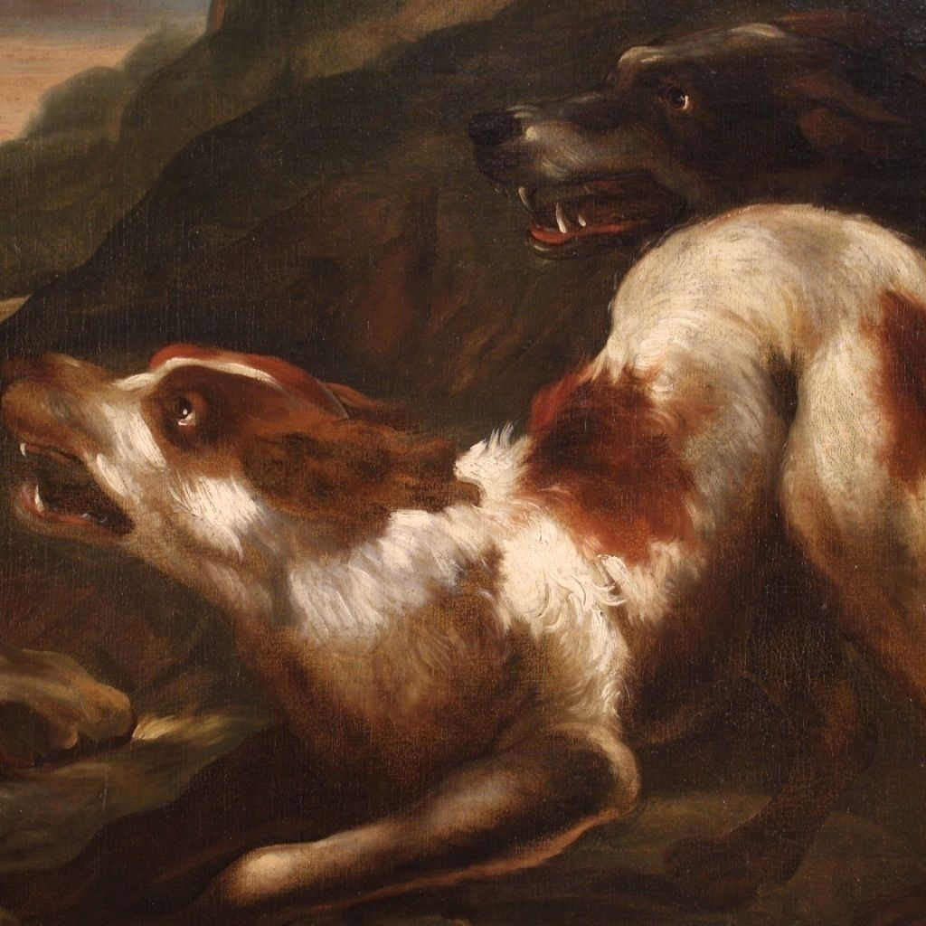 Lombardijns schilderij, 17e eeuw – Herder met zijn honden photo buy