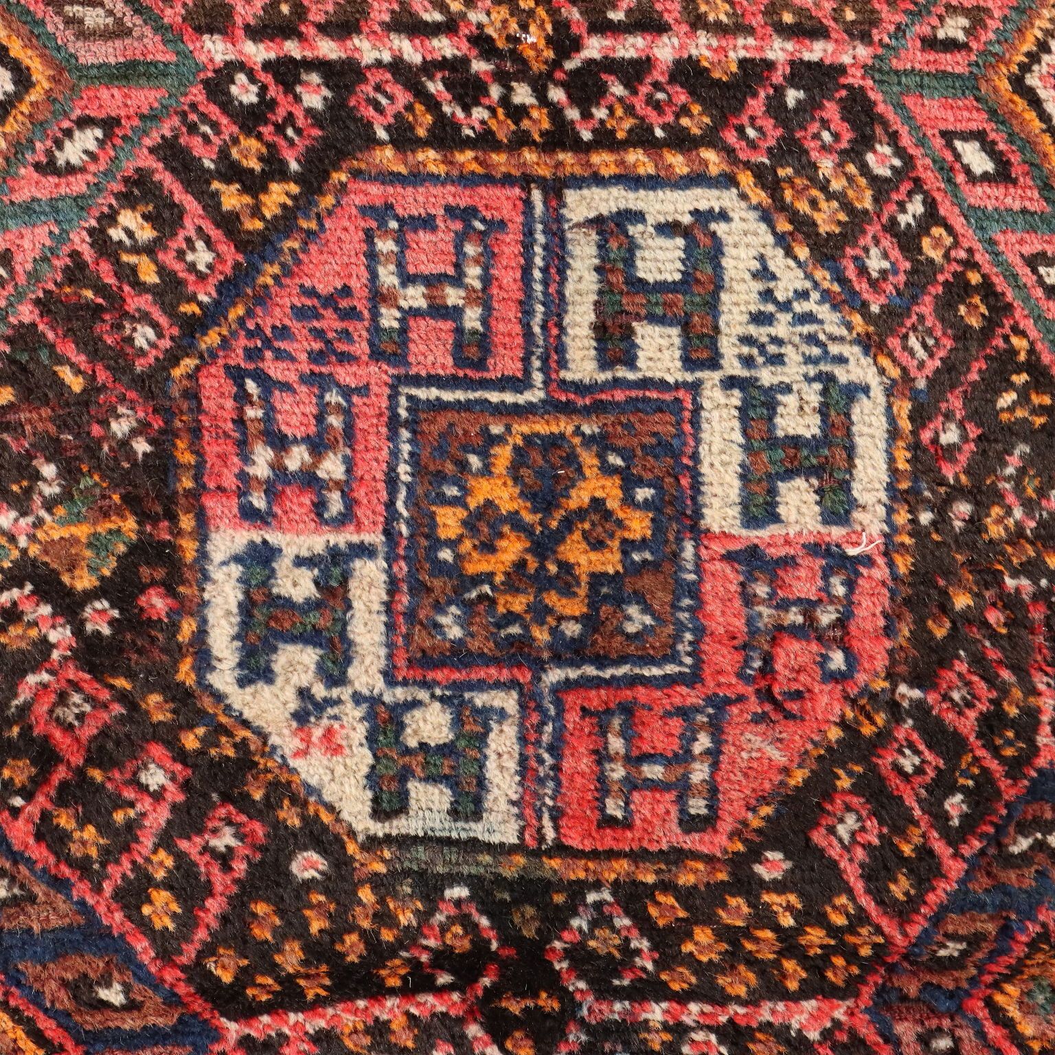 Antiek Kazak tapijt wol zware knoop Turkije 149 x 55 in photo for sale