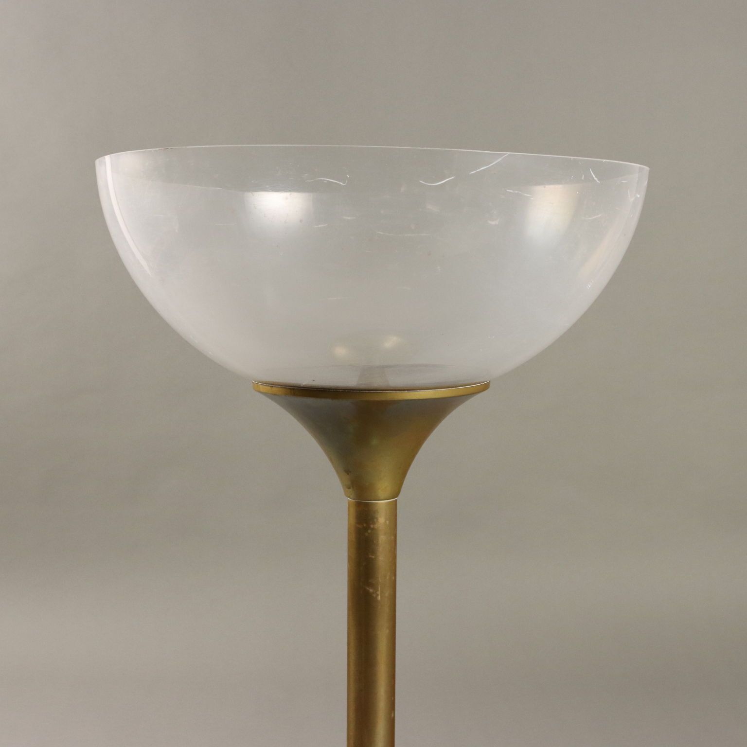 Vintage Champagne Bucket Brass Plexiglas Europe 1970s photo for sale