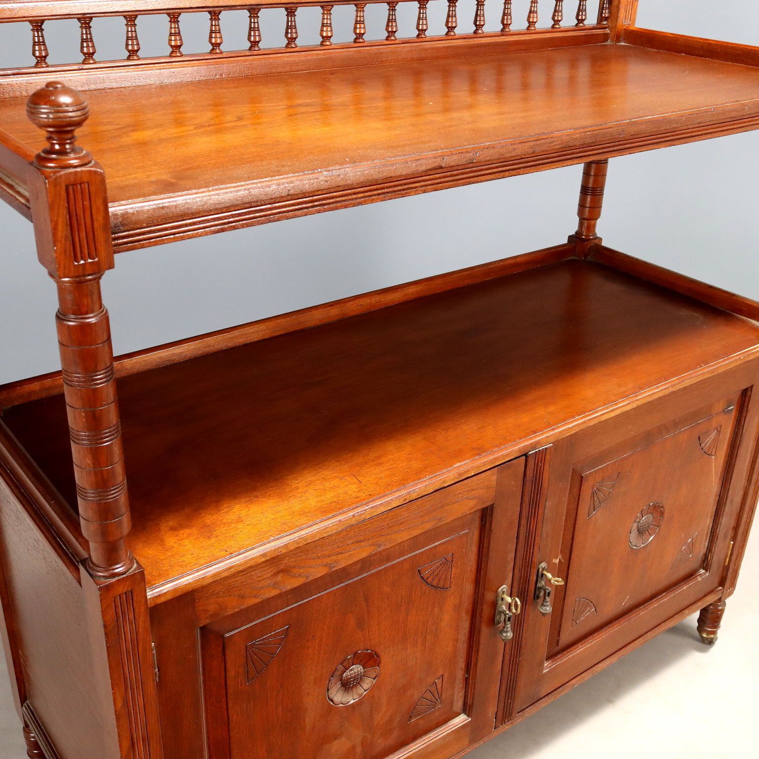 Antique Cupboard Walnut Painted Oak England Early XX Century photo vinterior