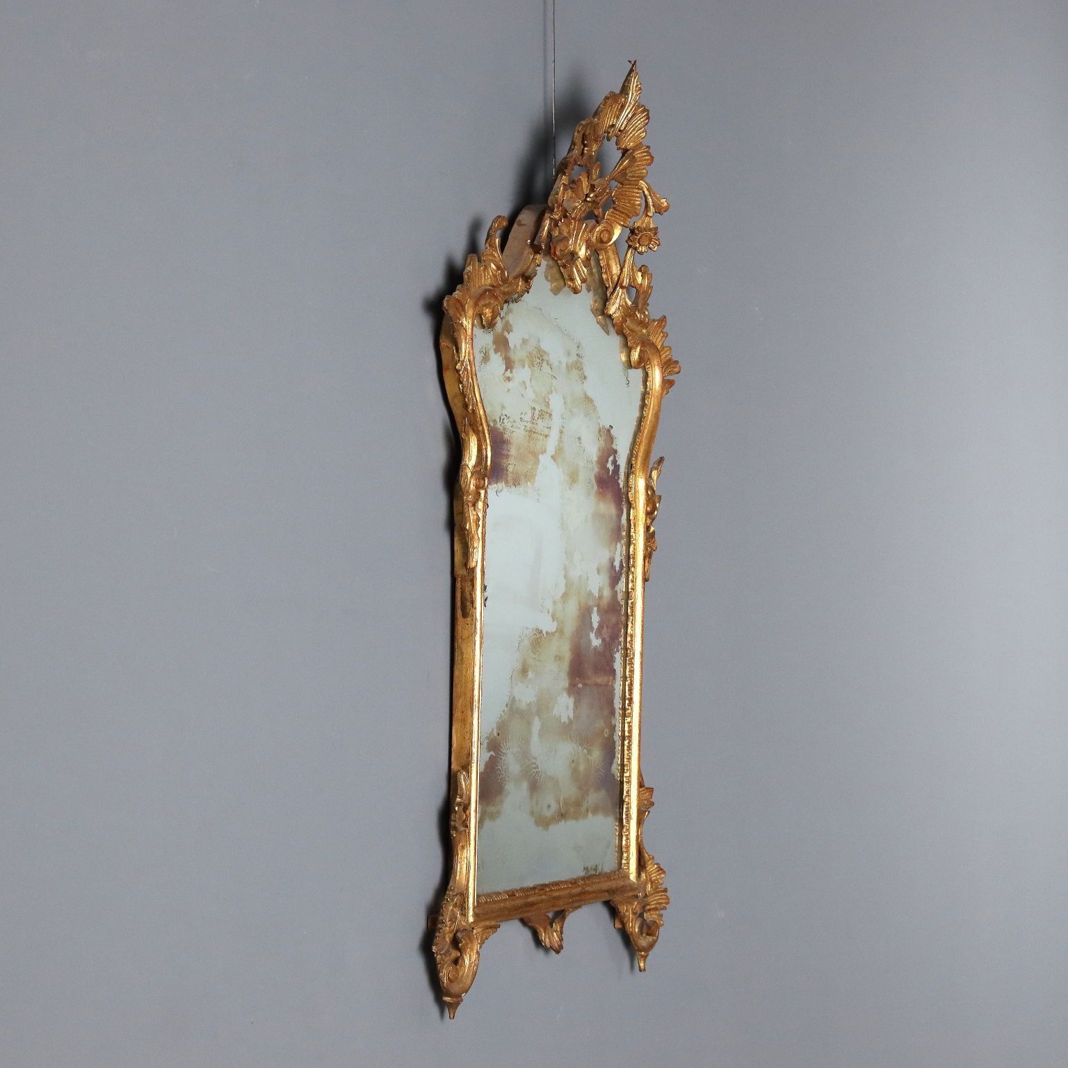 Miroir de style baroque en bois, Italie, XXe siècle photo Décoration
