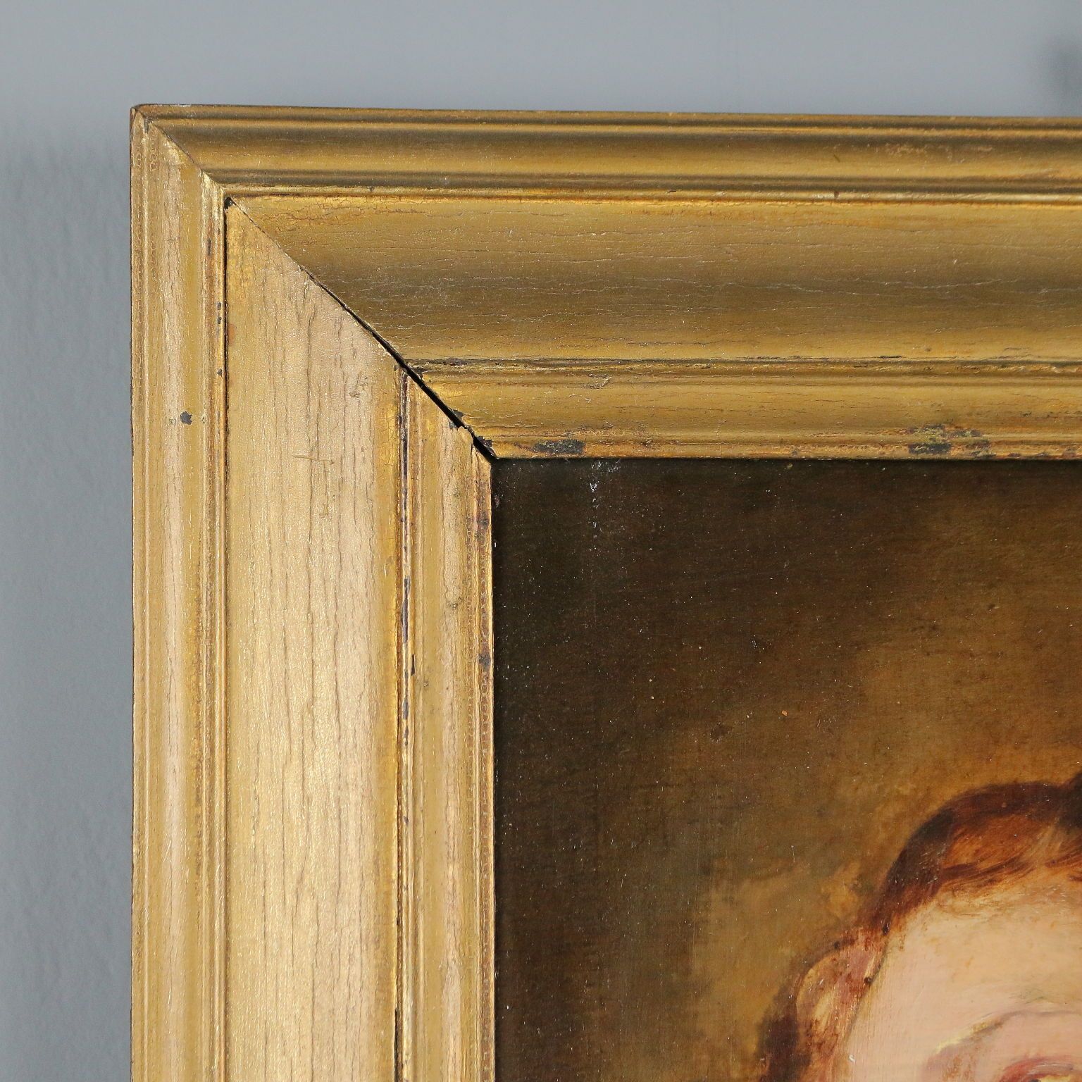 Painting By Follower Of Van Dyck   Late 1700s   Female Face photo vintage