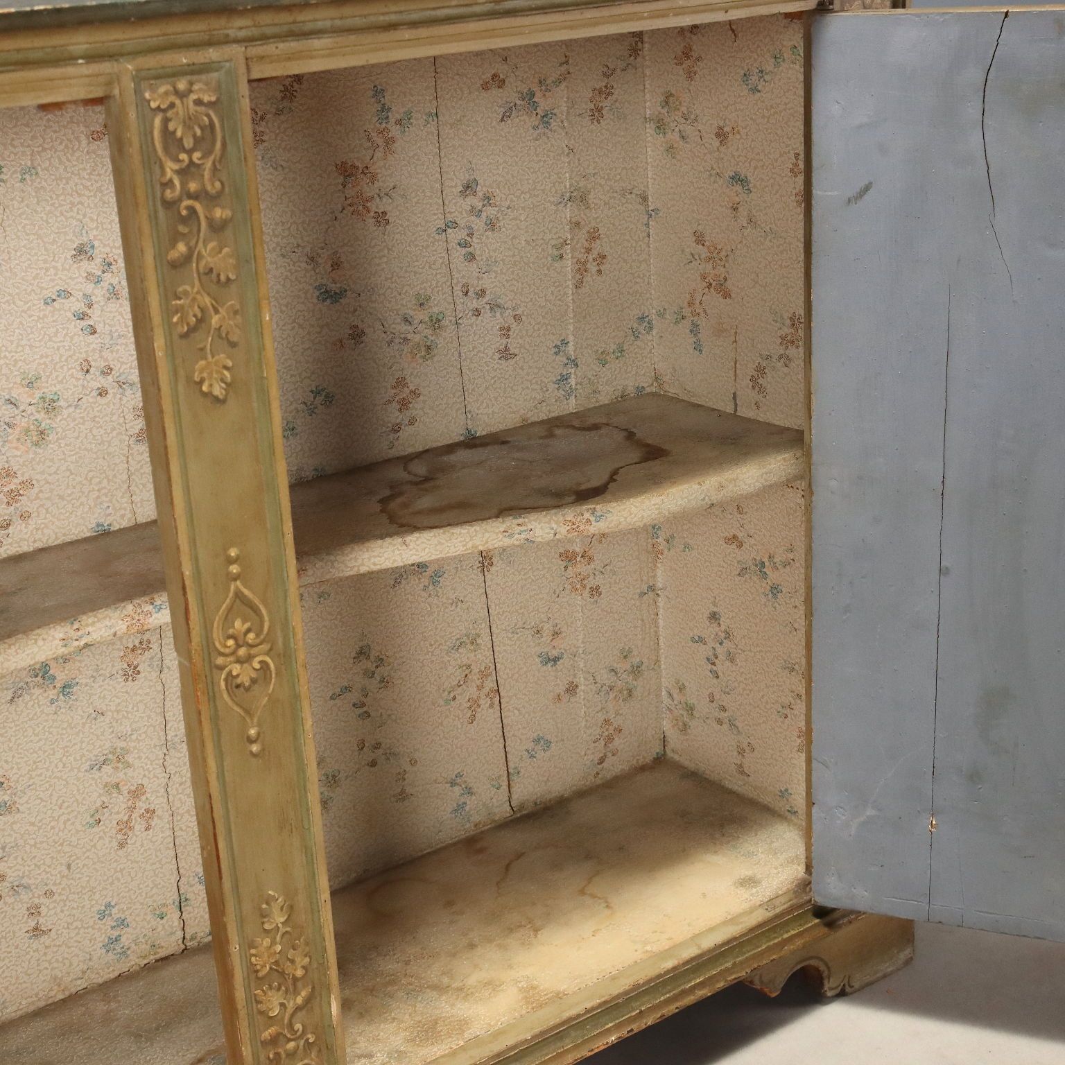 Baroque Cupboard Fir Poplar Italy XIX Century photo vintage