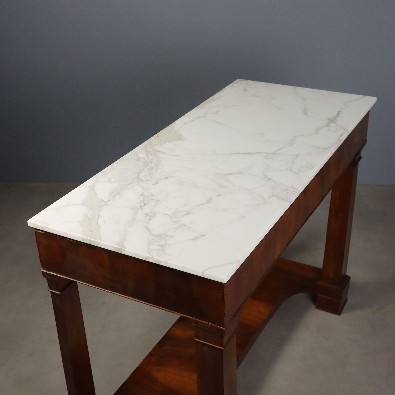 photo for sale Antieke Empire console populier walnoot veer Italië 19e eeuw