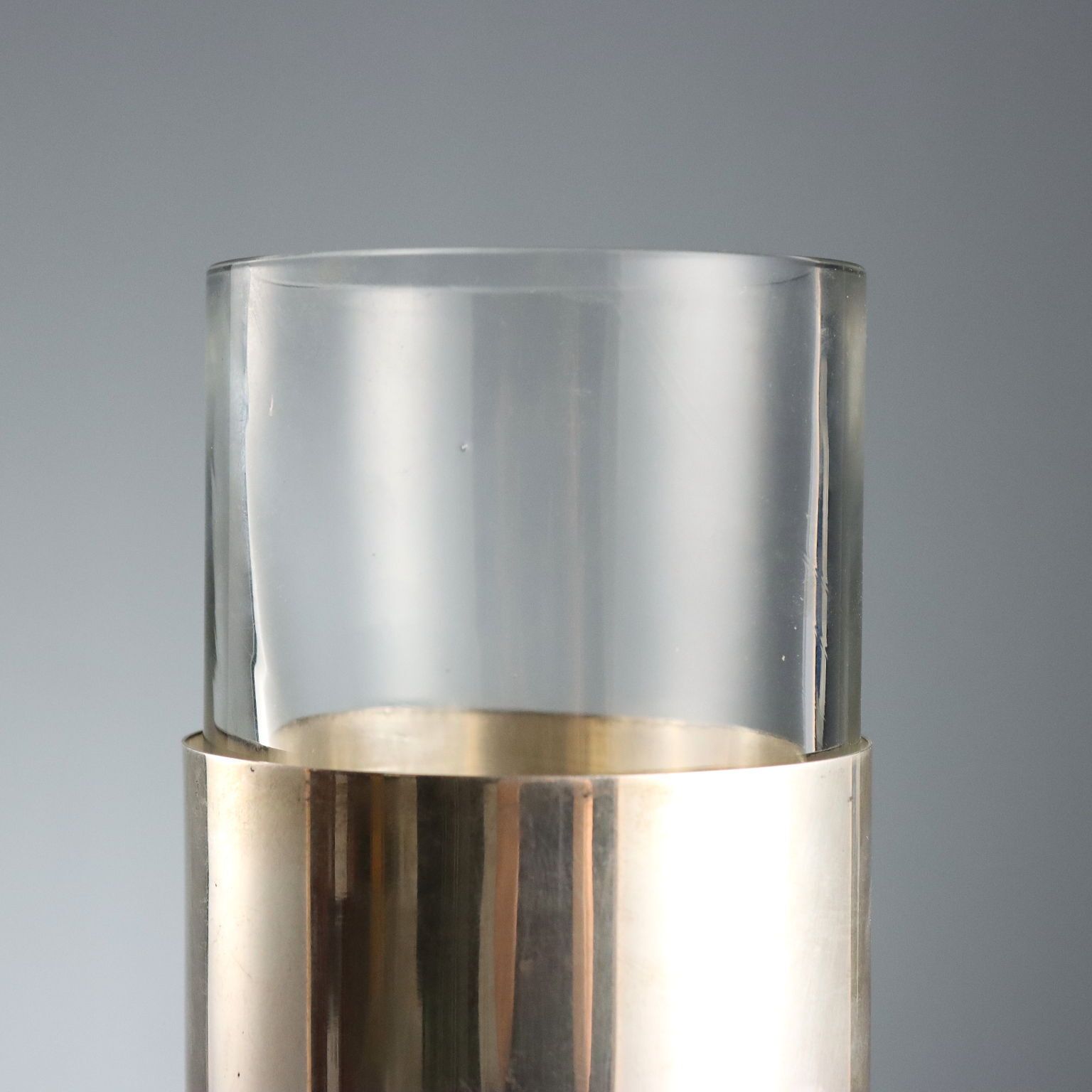 Vintage vaas kristal zilver gemerkt Italië midden 20e eeuw photo for sale