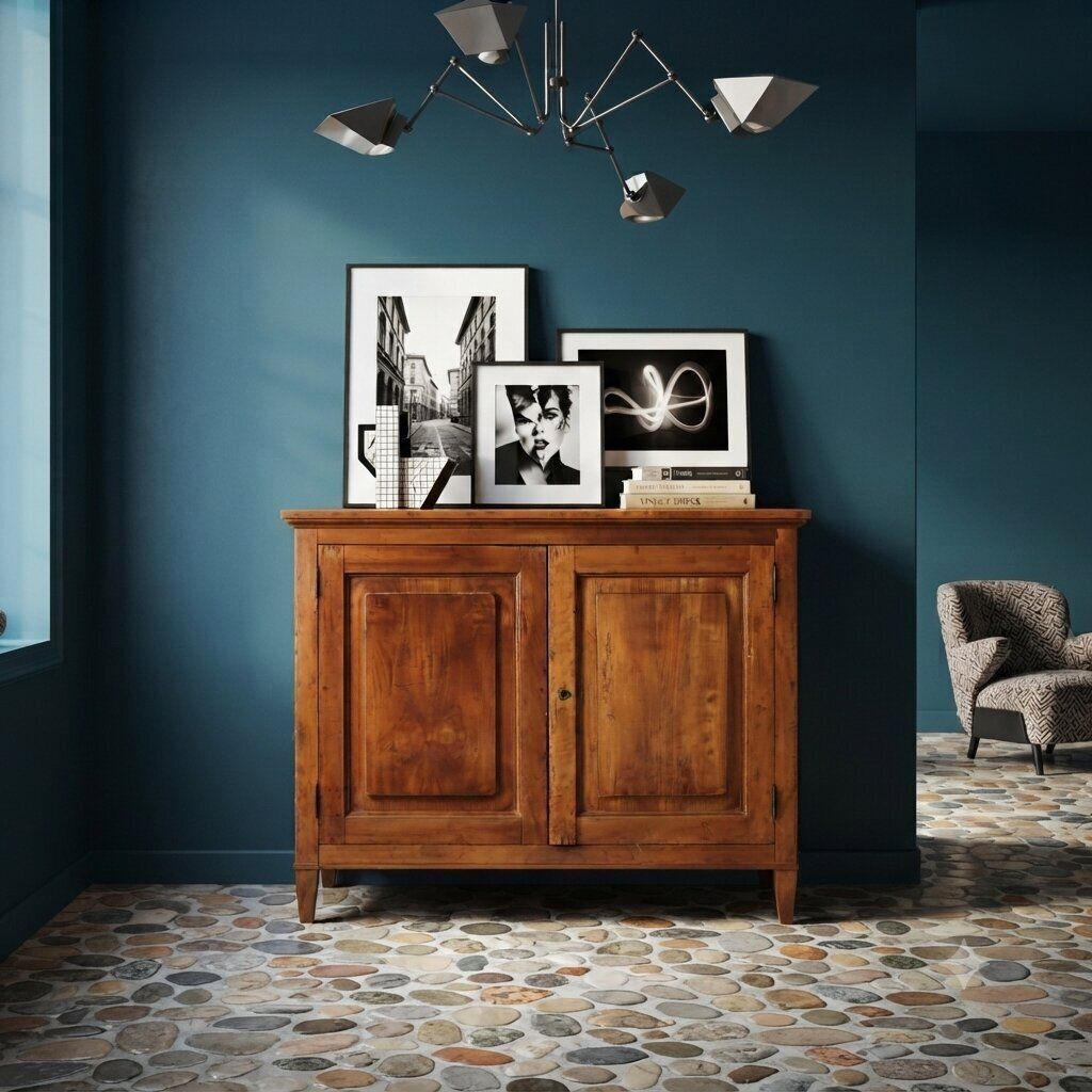 Antiek Kastje Directoire Walnoot Geschilderd Populier XIX Eeuw photo furniture