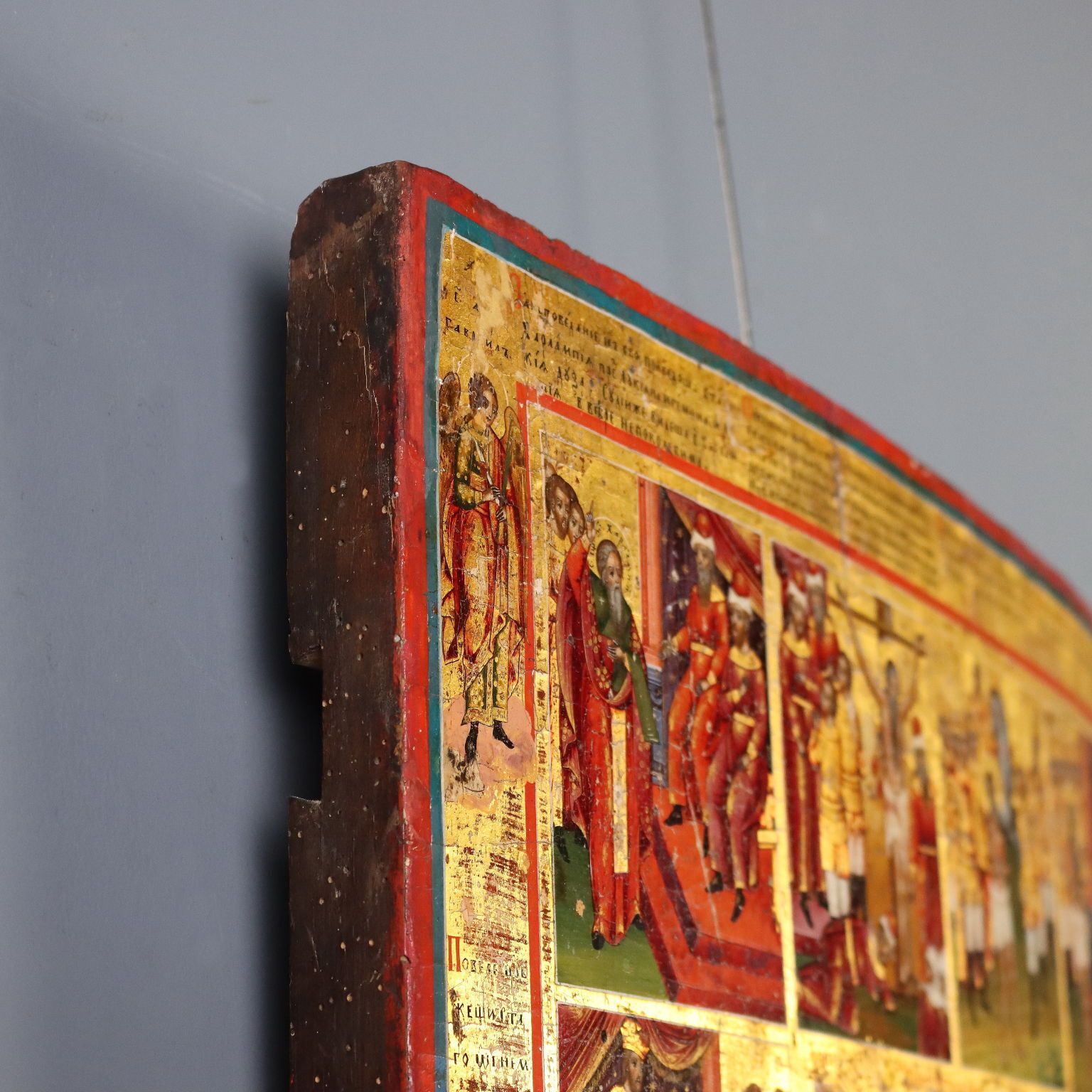 photo for sale Antiek Russisch icoon, De Twaalf Feesten, tempera op paneel, 19e eeuw