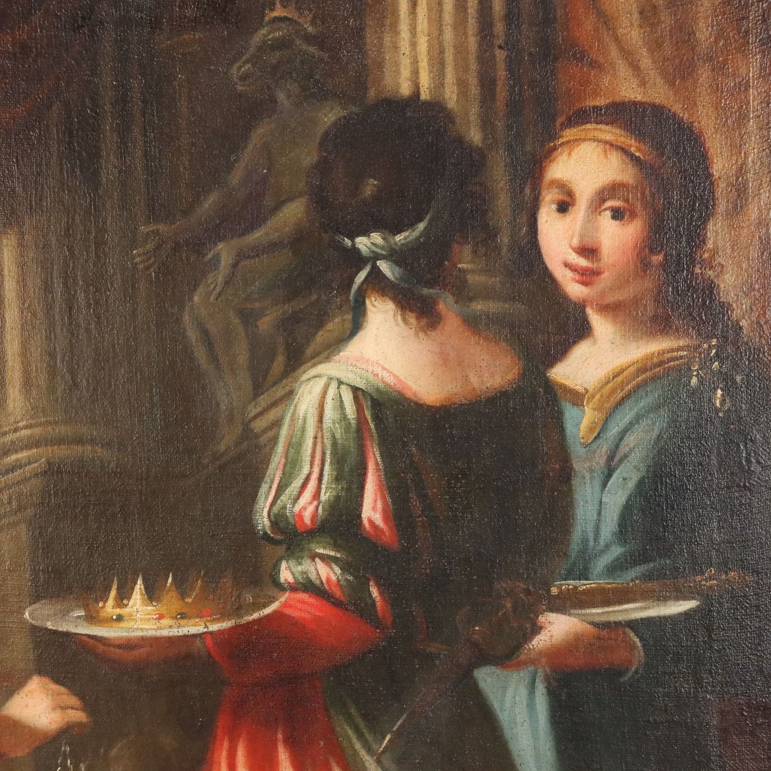 Antiek schilderij, Koning Salomo, olieverf op doek, Italië, 17e eeuw photo 6920.0