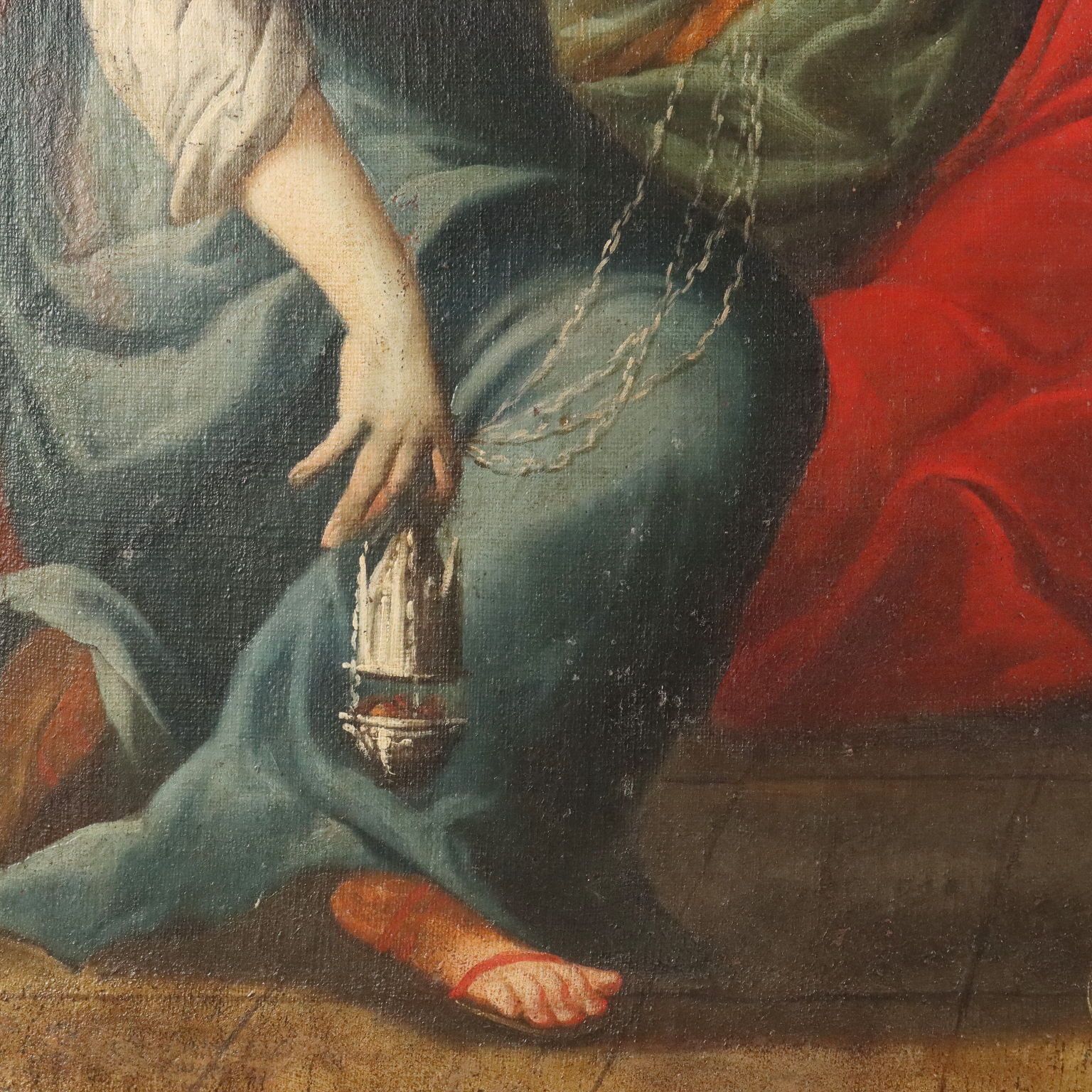 photo for sale Antique Painting King Solomon Oil On Canvas Italy XVII Century