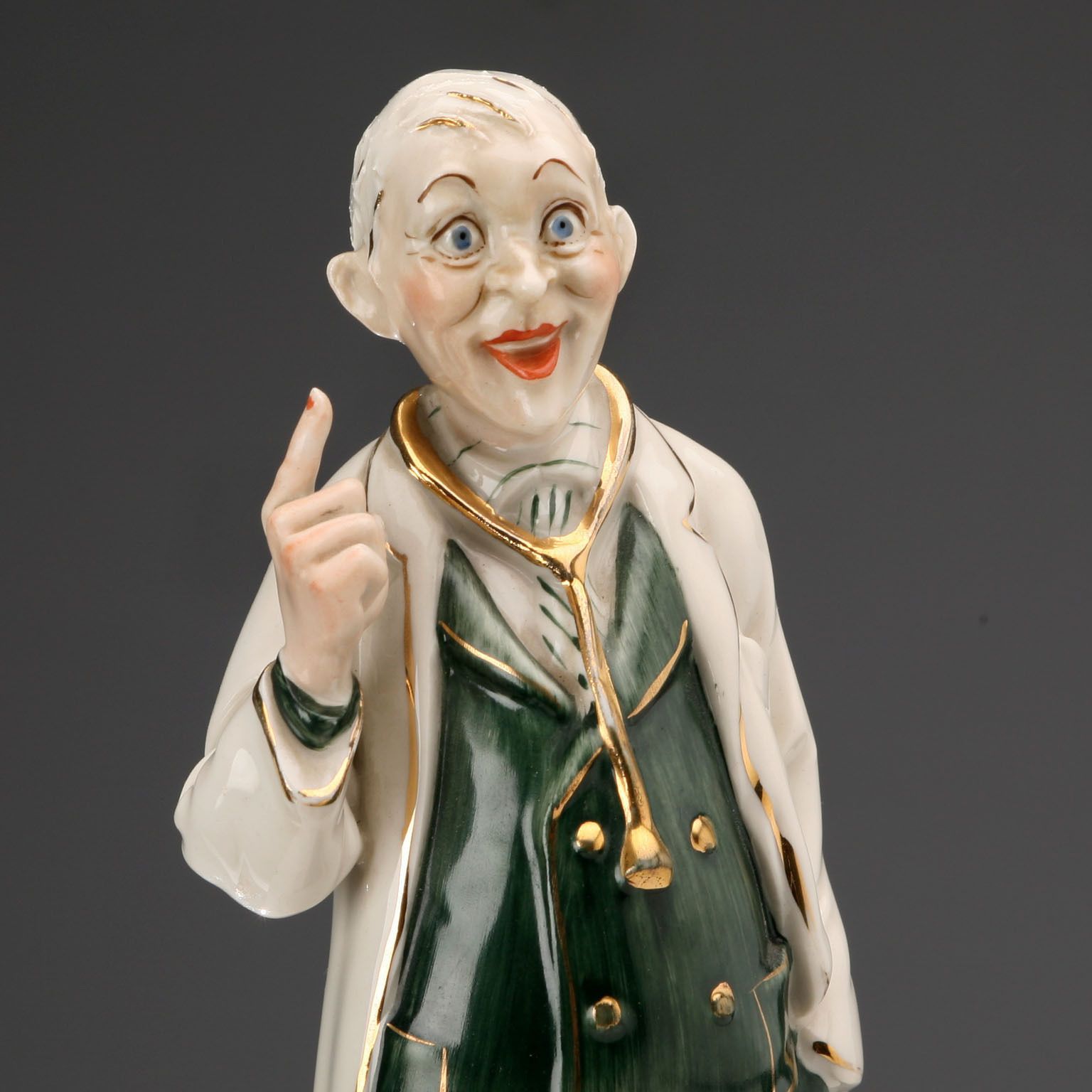 Antique Miniature Of A Doctor Porcelain Cvs Manufacture XX Century photo 190.0