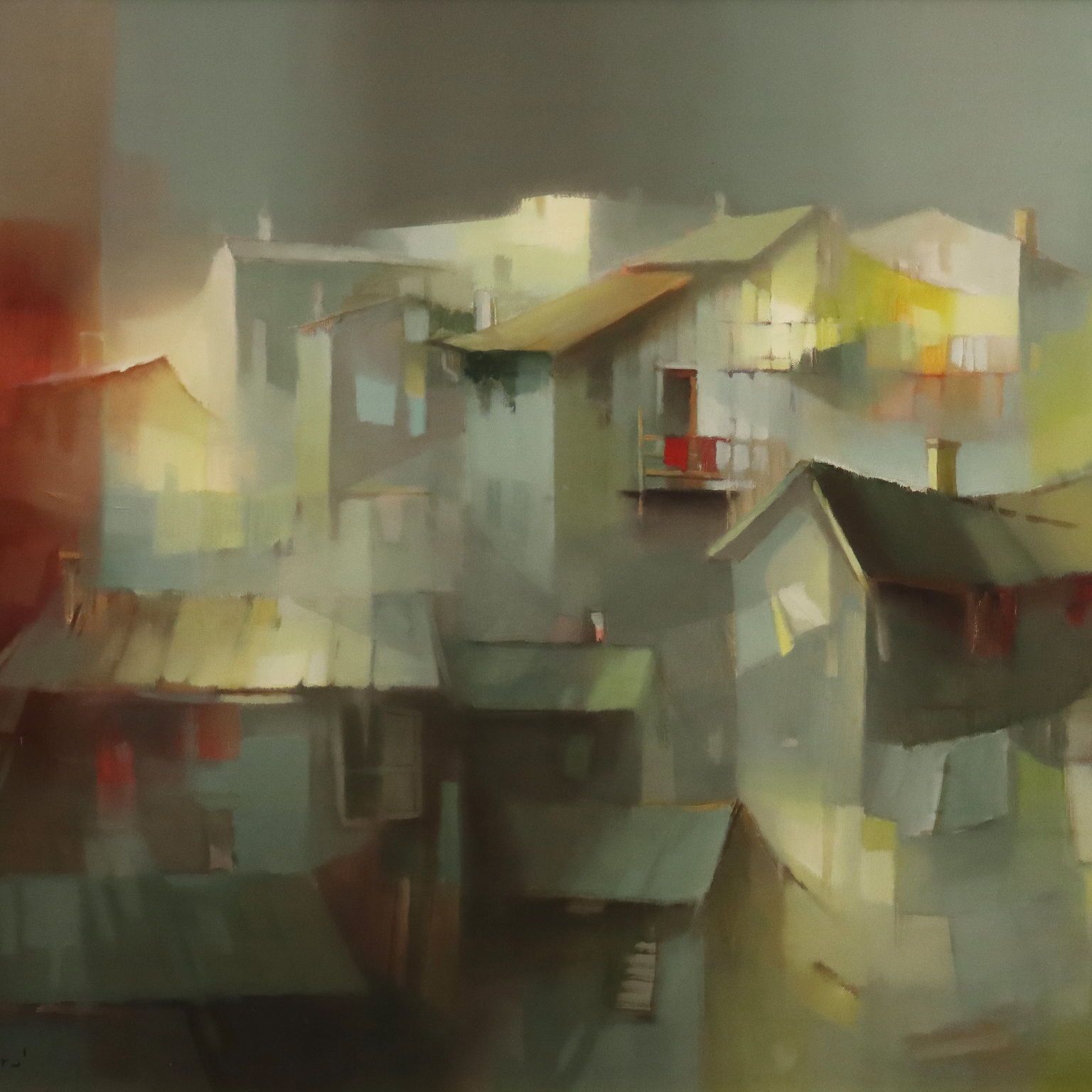 Schilderij van Davide Roncarà, Richting Bormio photo for sale
