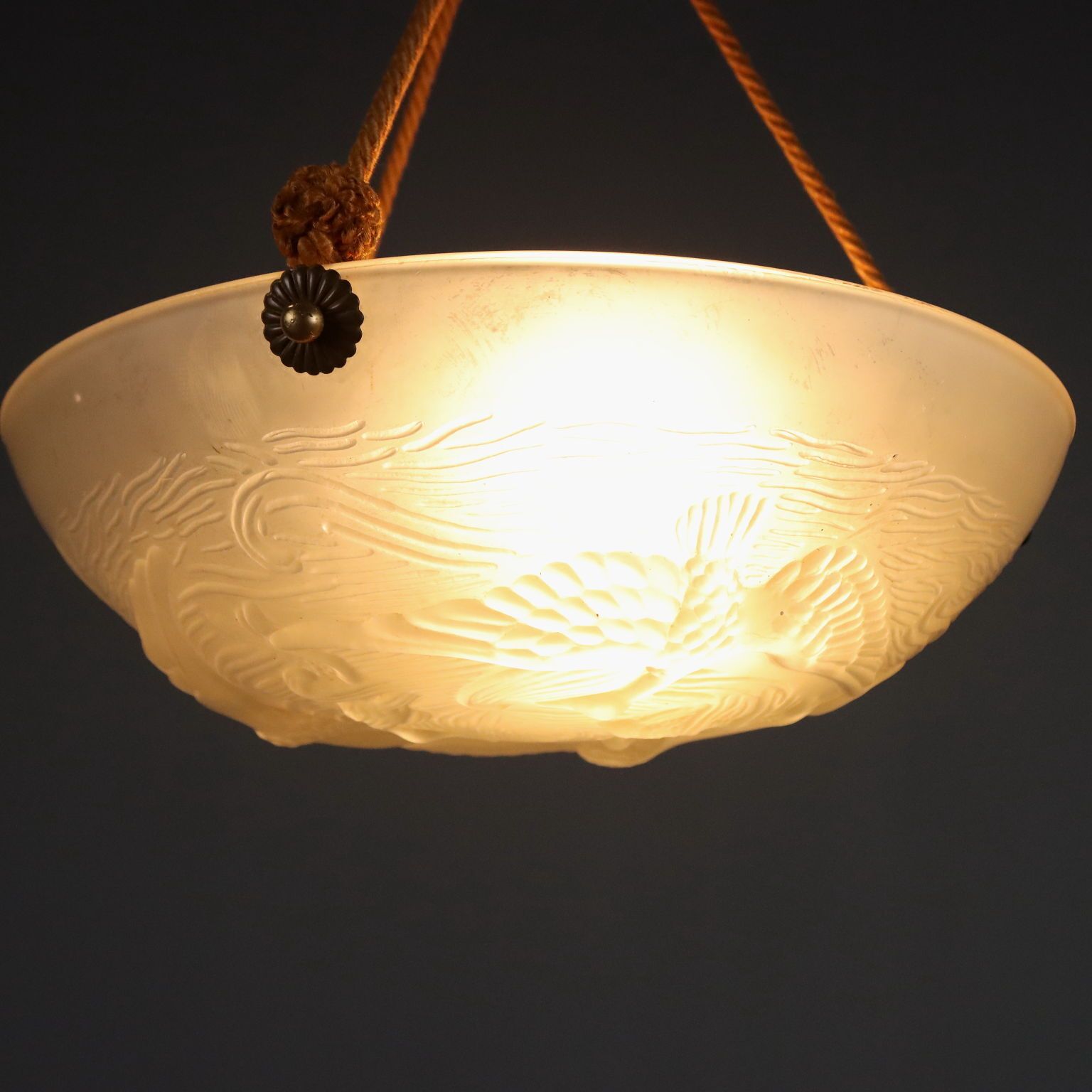 Vintage Artistar Chandelier White Glass Design Italy 1950s photo for sale