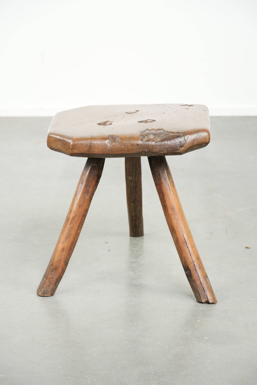 Unique And Original Antique English Farmhouse Stool/Side/Coffee Table From The 17th Century photo Furniture
