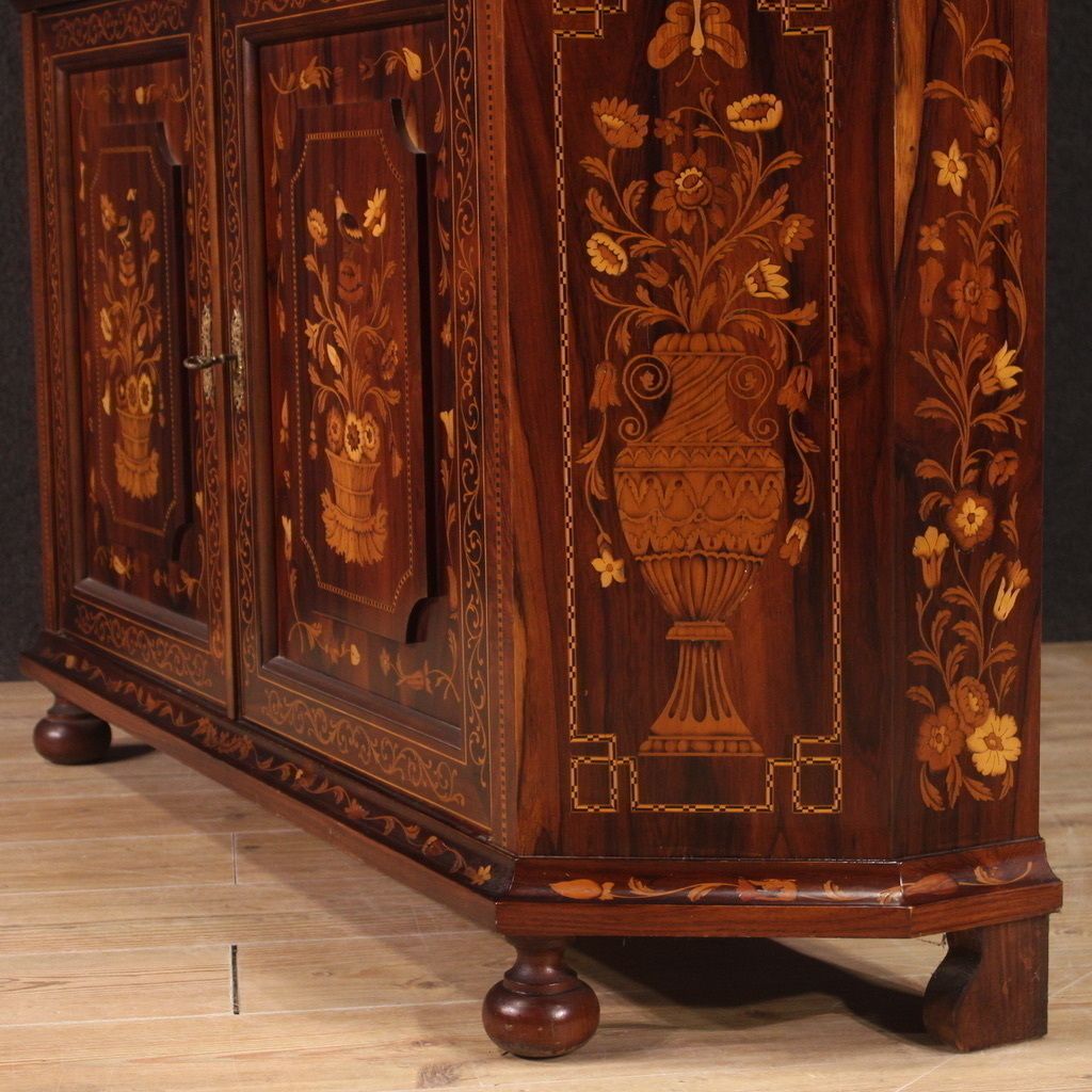 4400.0 Elegant 20th Century Inlaid Display Cabinet photo