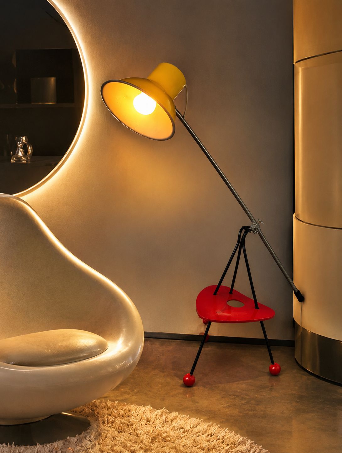 Vloerlamp, Polen, jaren 1960. photo furniture